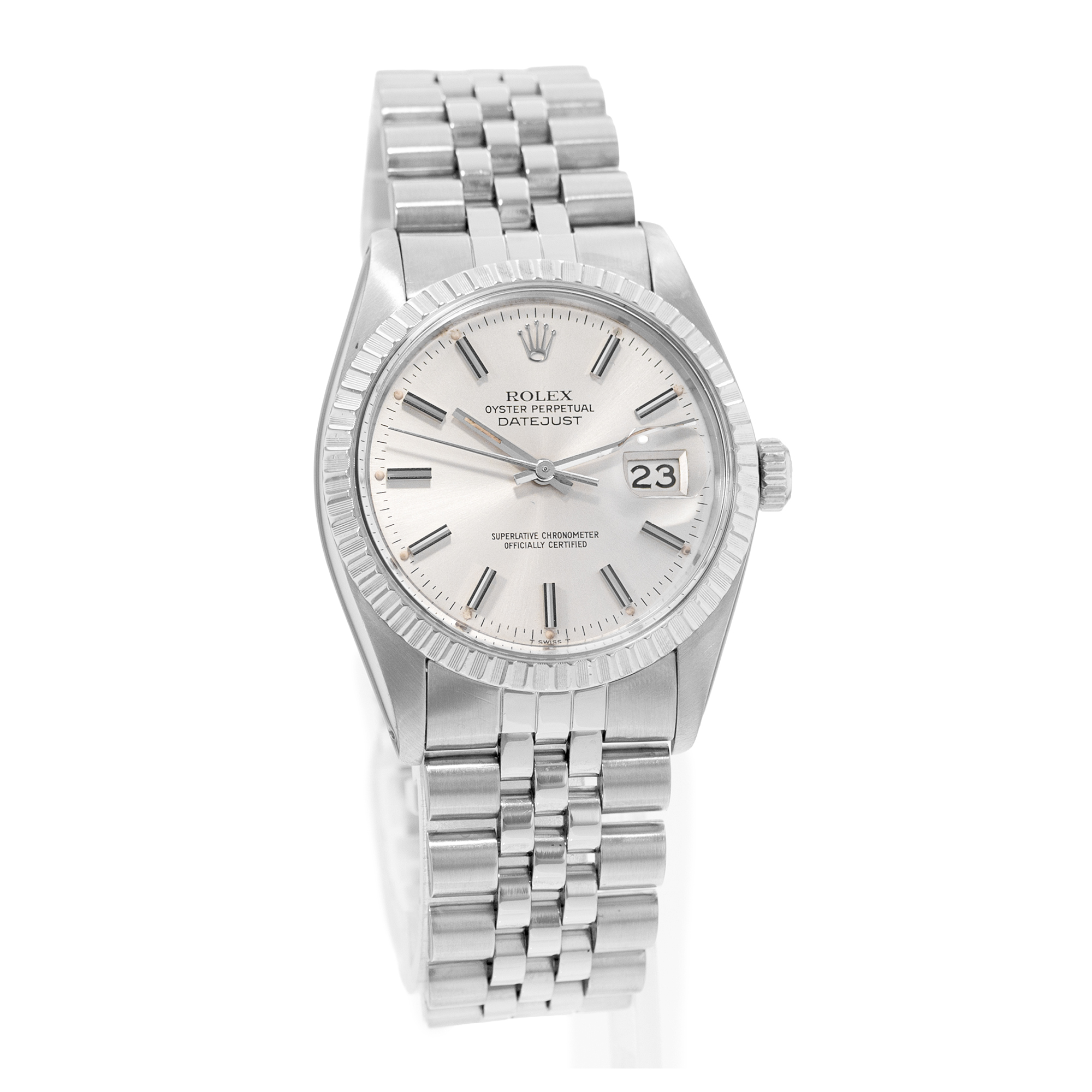 Rolex Datejust 36 16030 Silver Index Steel Jubilee Automatic Mens Watch 1979 thumbnail 6