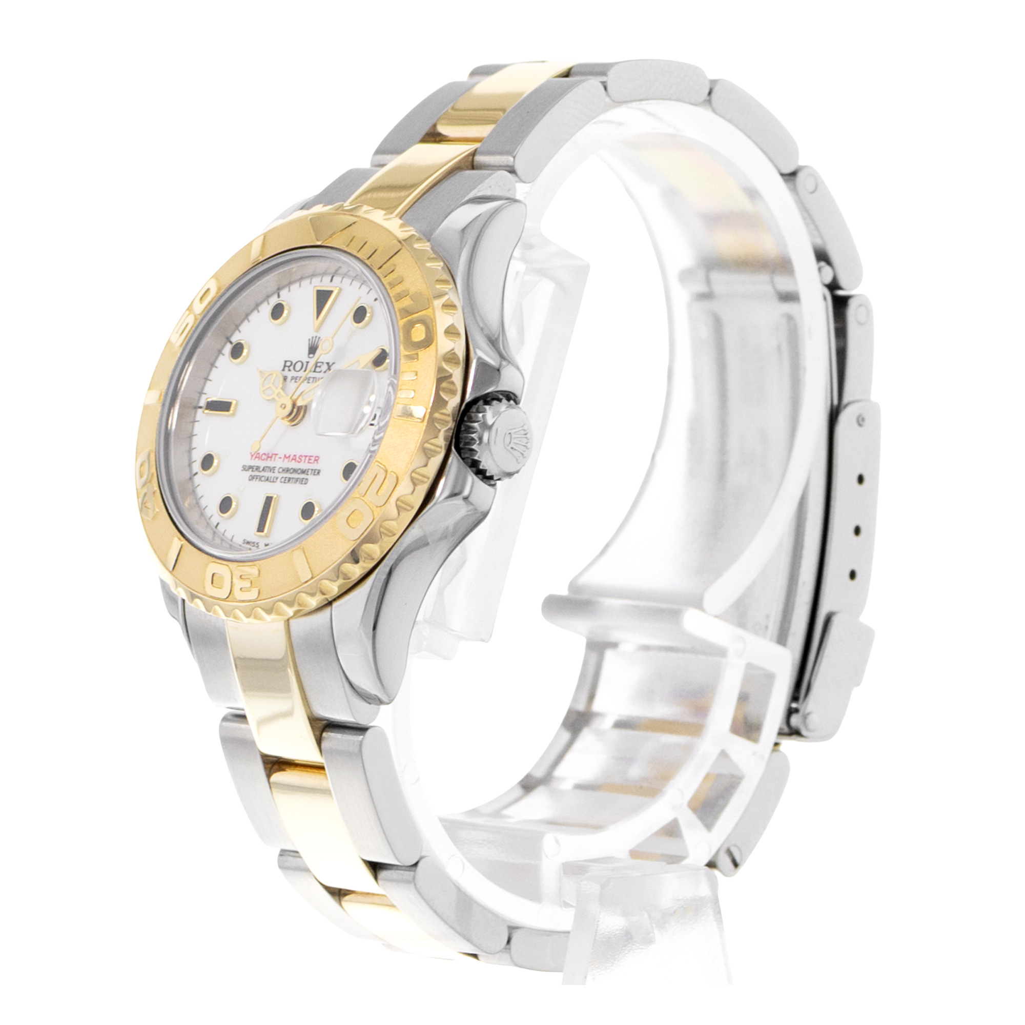 Rolex Yacht-Master 29 169623 White Dial Steel 18k Yellow Gold Ladies Watch 2003 thumbnail 4