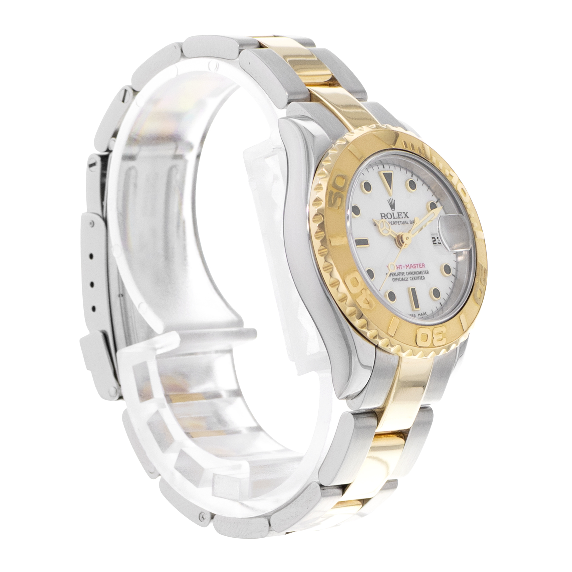 Rolex Yacht-Master 29 169623 White Dial Steel 18k Yellow Gold Ladies Watch 2003 thumbnail 5