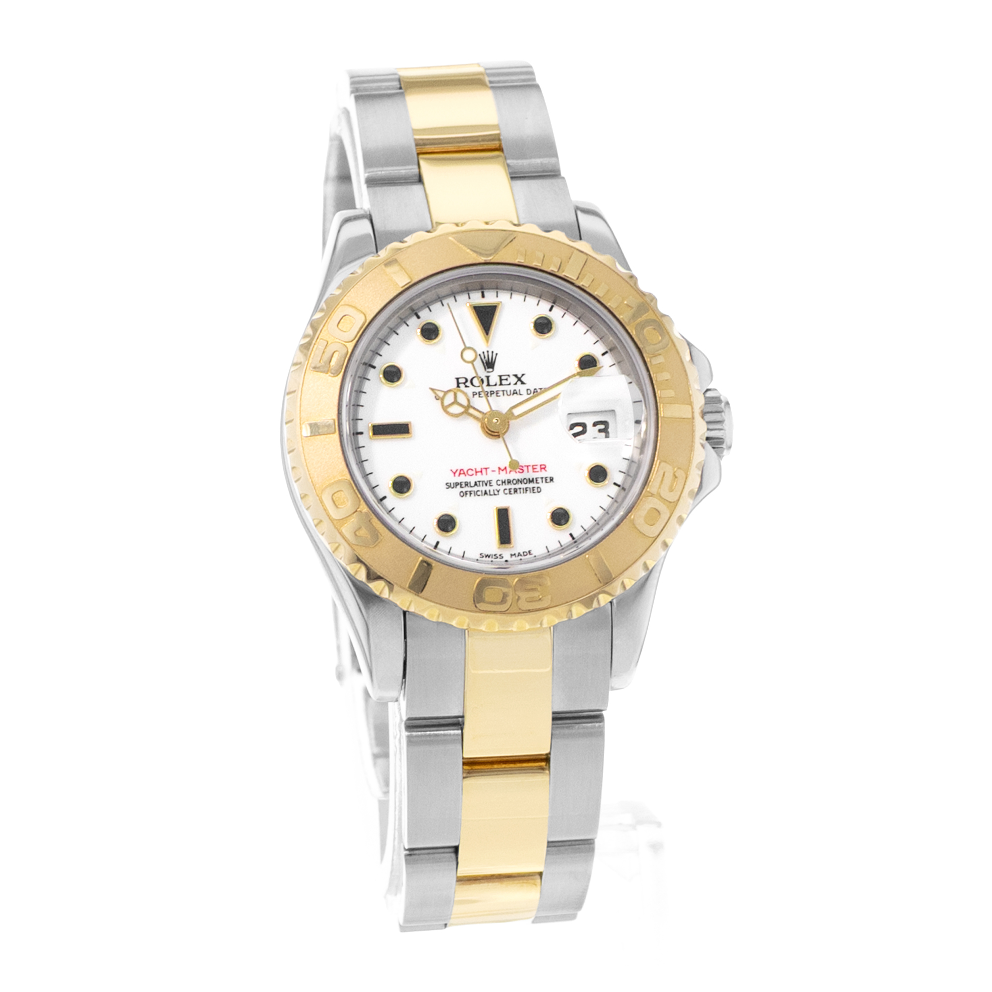 Rolex Yacht-Master 29 169623 White Dial Steel 18k Yellow Gold Ladies Watch 2003 thumbnail 6