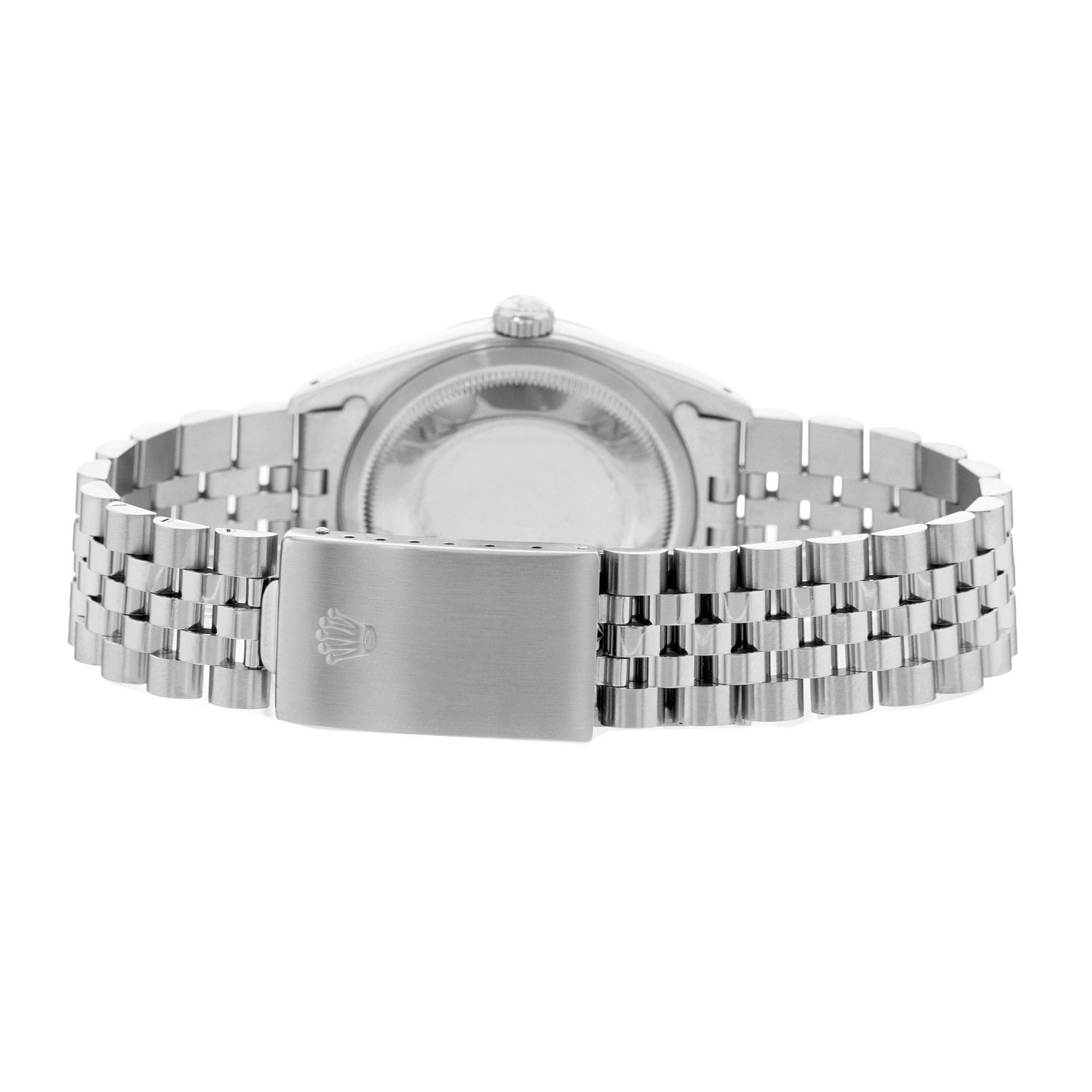 Rolex Datejust 36 16234 Silver Index Fluted Steel White Gold Mens Watch 1990 thumbnail 7