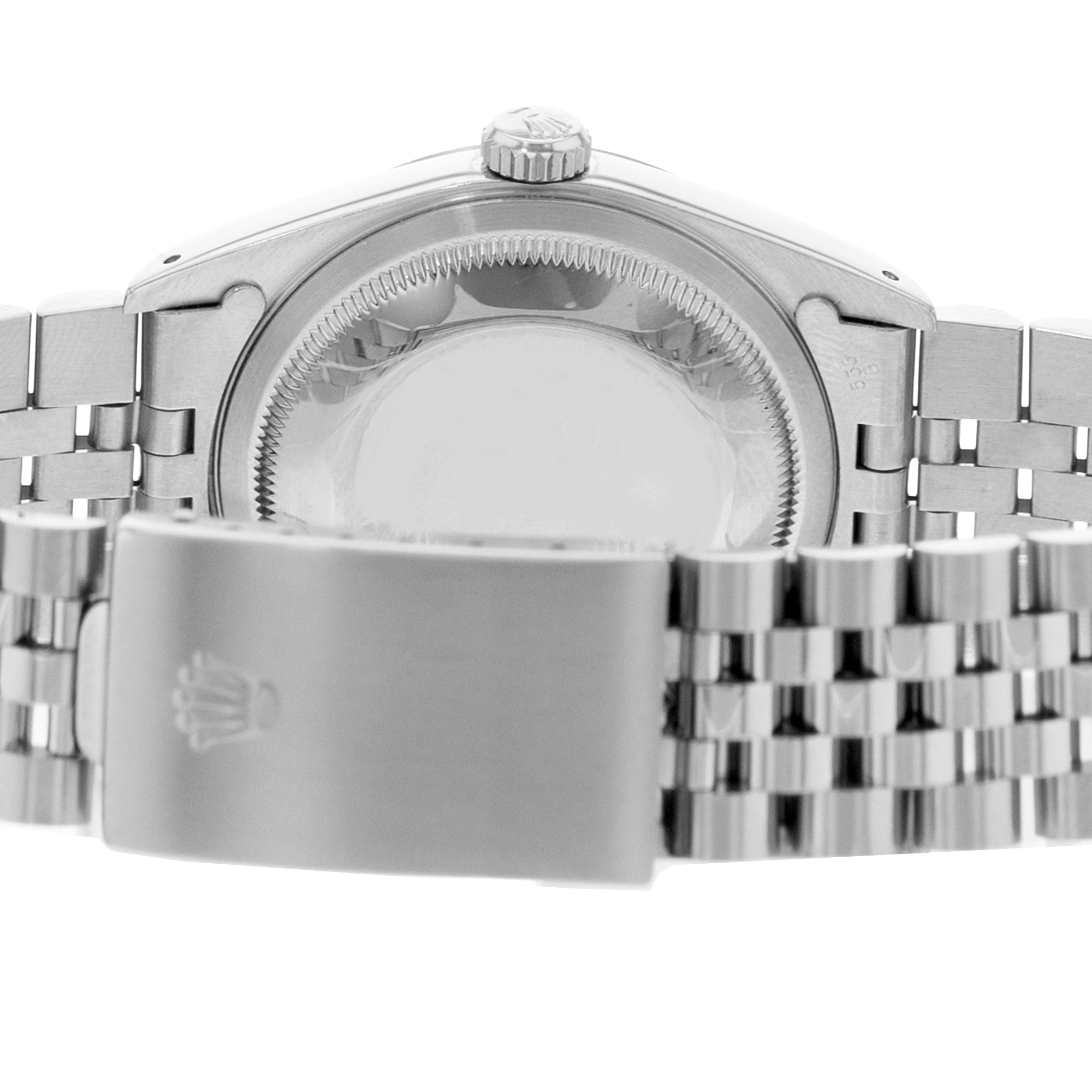 Rolex Datejust 36 16234 Silver Index Fluted Steel White Gold Mens Watch 1990 thumbnail 8