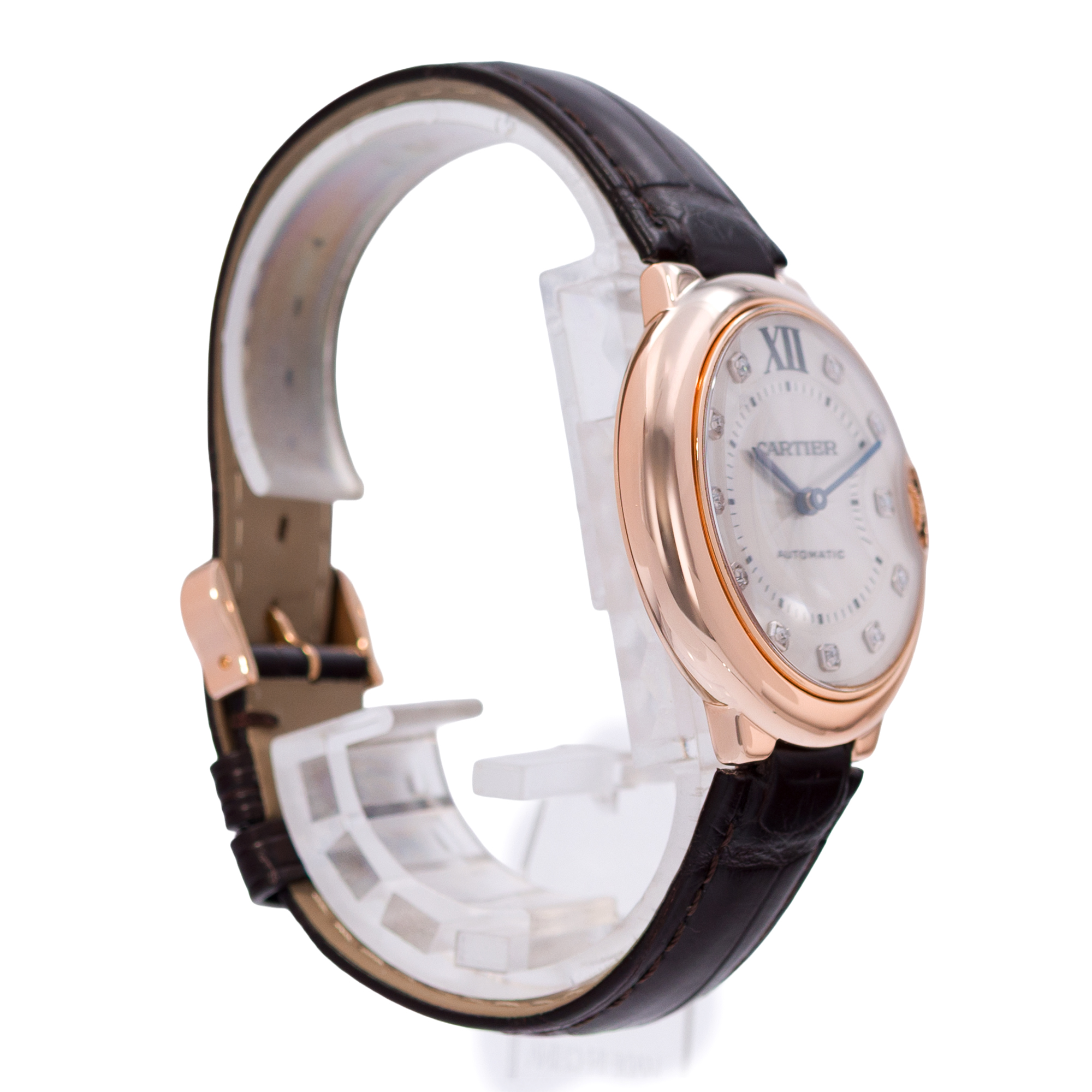 Cartier Ballon Bleu 36mm WE902028 3003 Silver Diamond Rose Gold Ladies Watch thumbnail 5