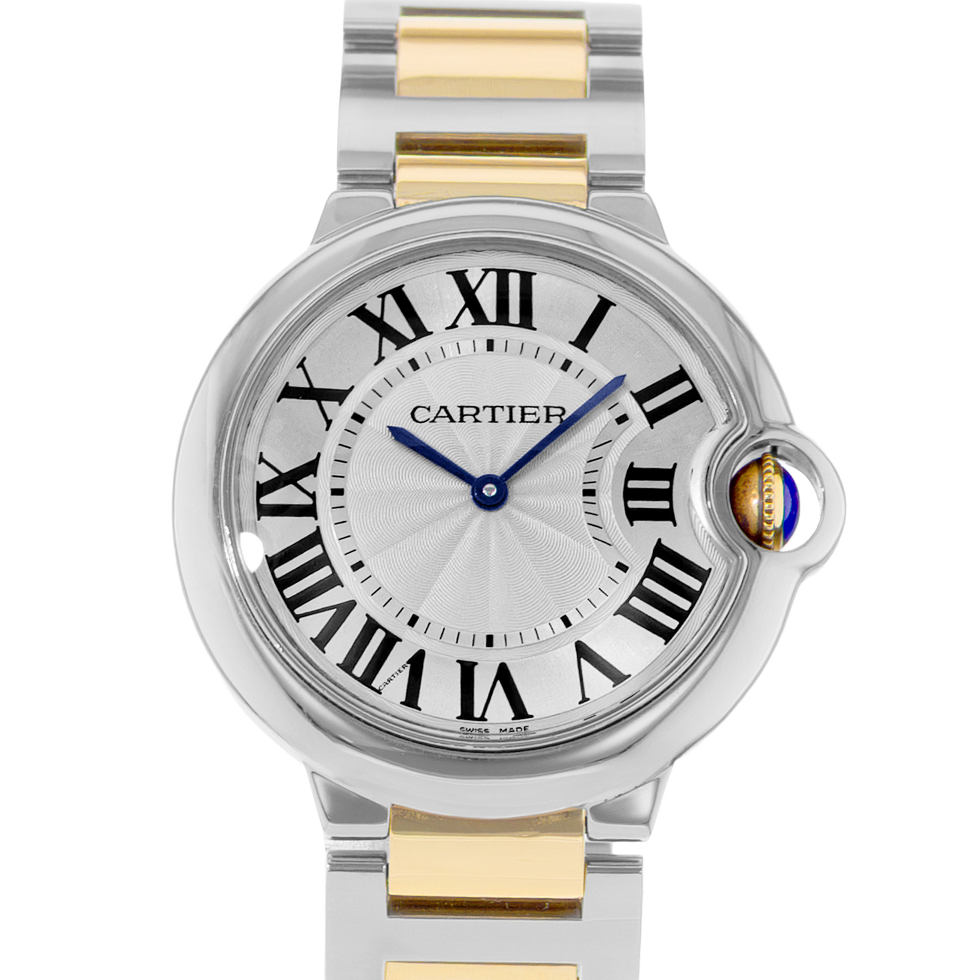 Cartier Ballon Bleu 36mm W69008Z3 3005 Silver Steel Gold Mens Watch Papers 2009 thumbnail 1