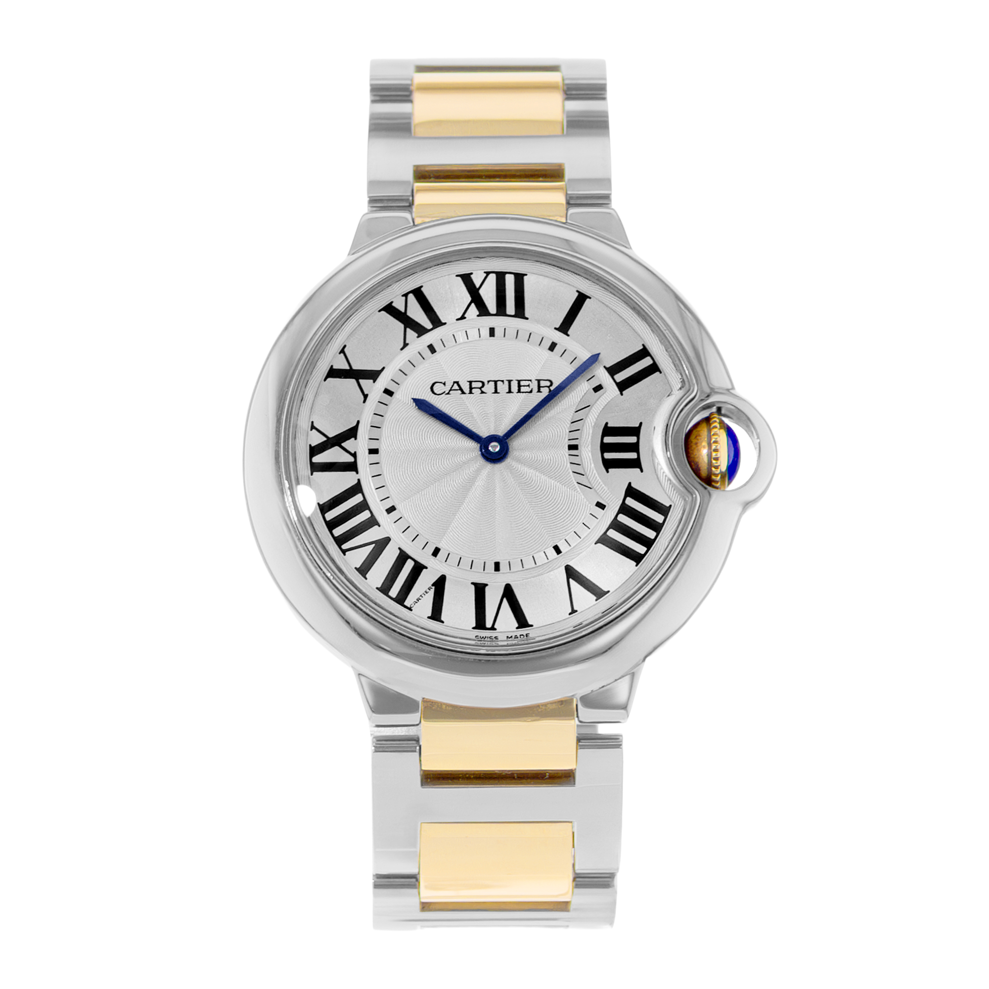 Cartier Ballon Bleu 36mm W69008Z3 3005 Silver Steel Gold Mens Watch Papers 2009 thumbnail 2