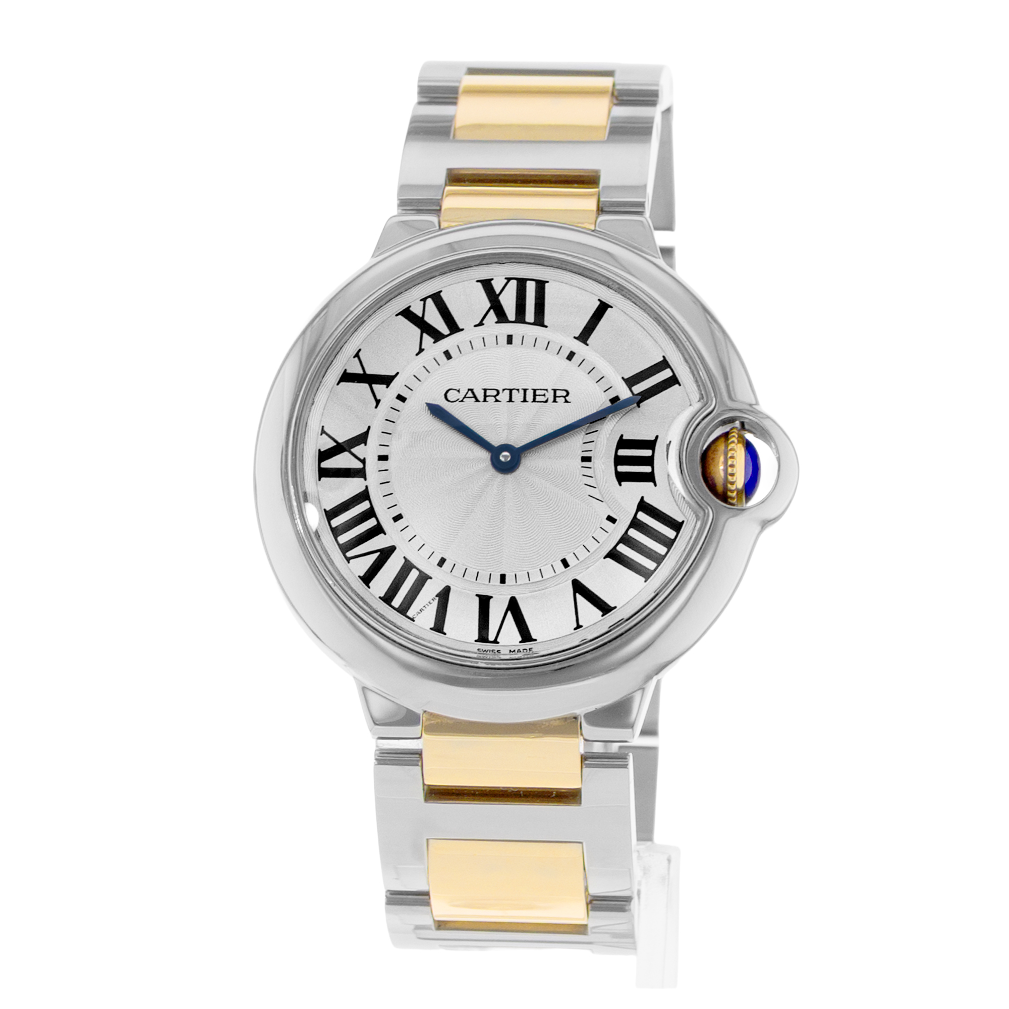 Cartier Ballon Bleu 36mm W69008Z3 3005 Silver Steel Gold Mens Watch Papers 2009 thumbnail 4
