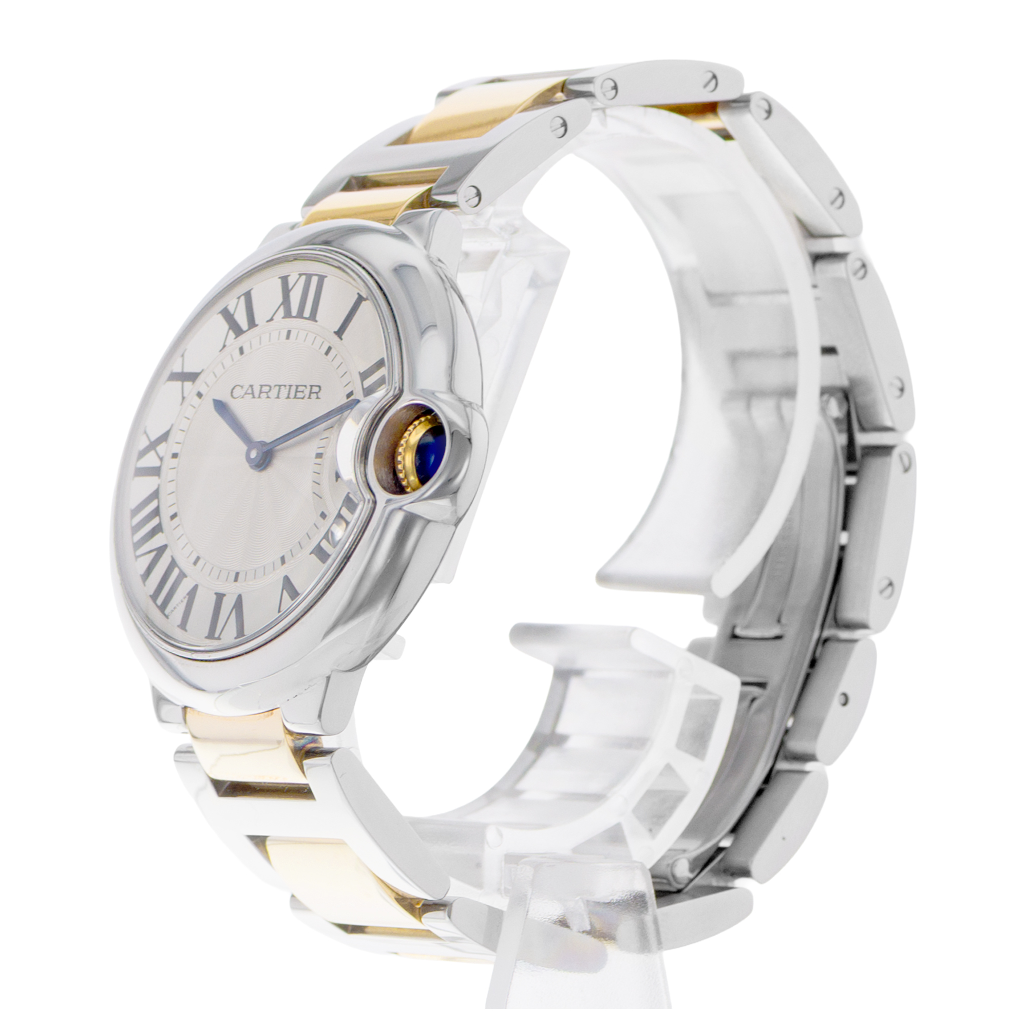 Cartier Ballon Bleu 36mm W69008Z3 3005 Silver Steel Gold Mens Watch Papers 2009 thumbnail 5