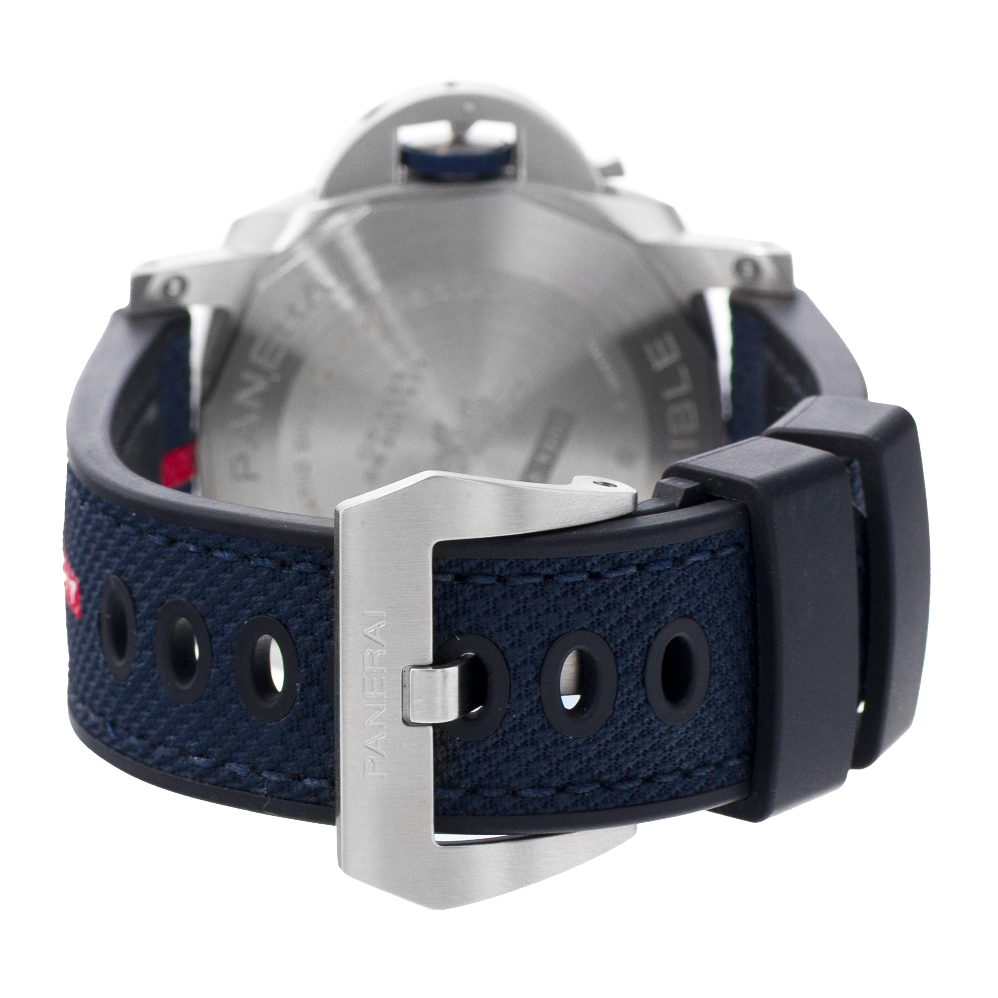 Panerai Submersible PAM 01391 44mm Blue Steel Luna Rossa Rubber Mens Watch thumbnail 7