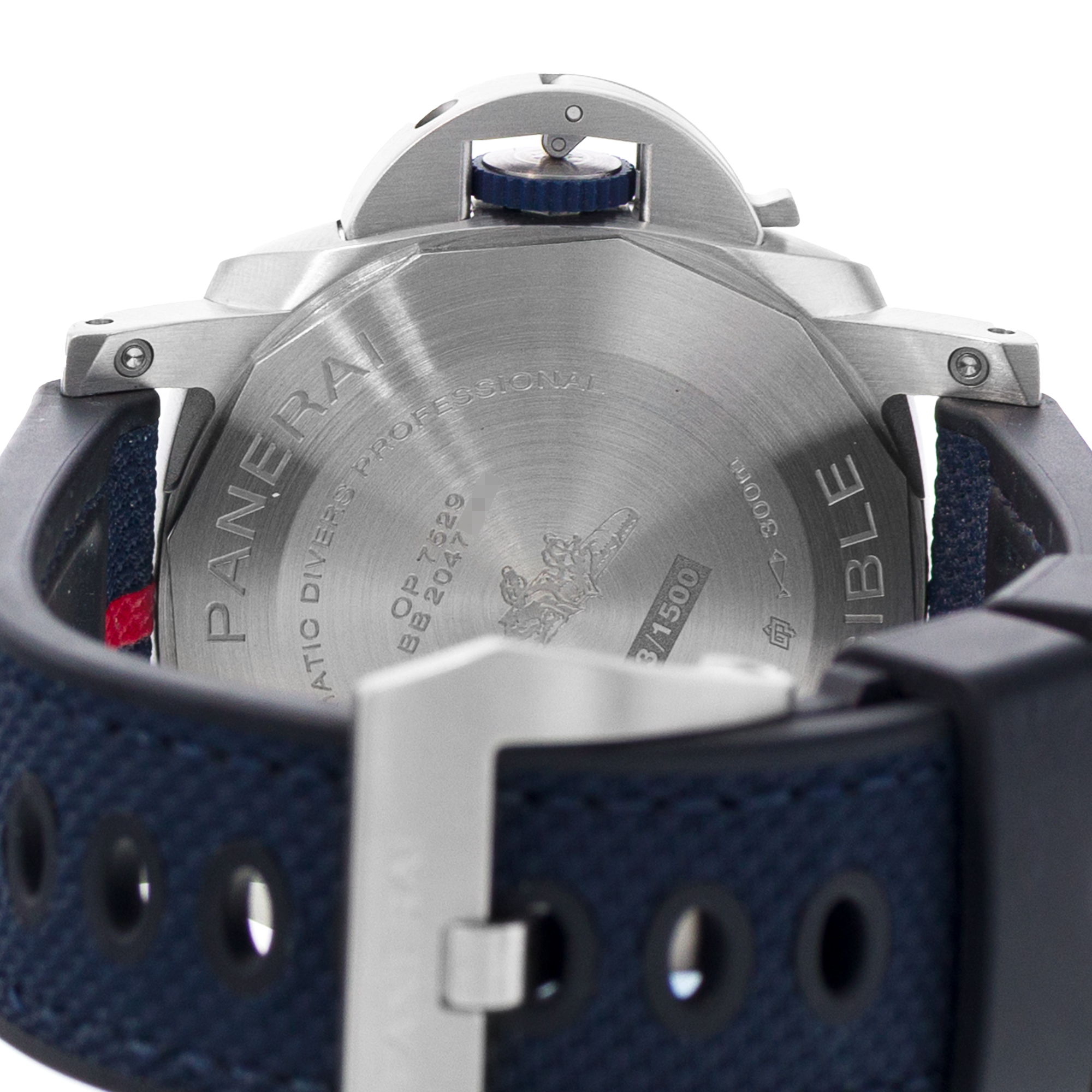 Panerai Submersible PAM 01391 44mm Blue Steel Luna Rossa Rubber Mens Watch thumbnail 8