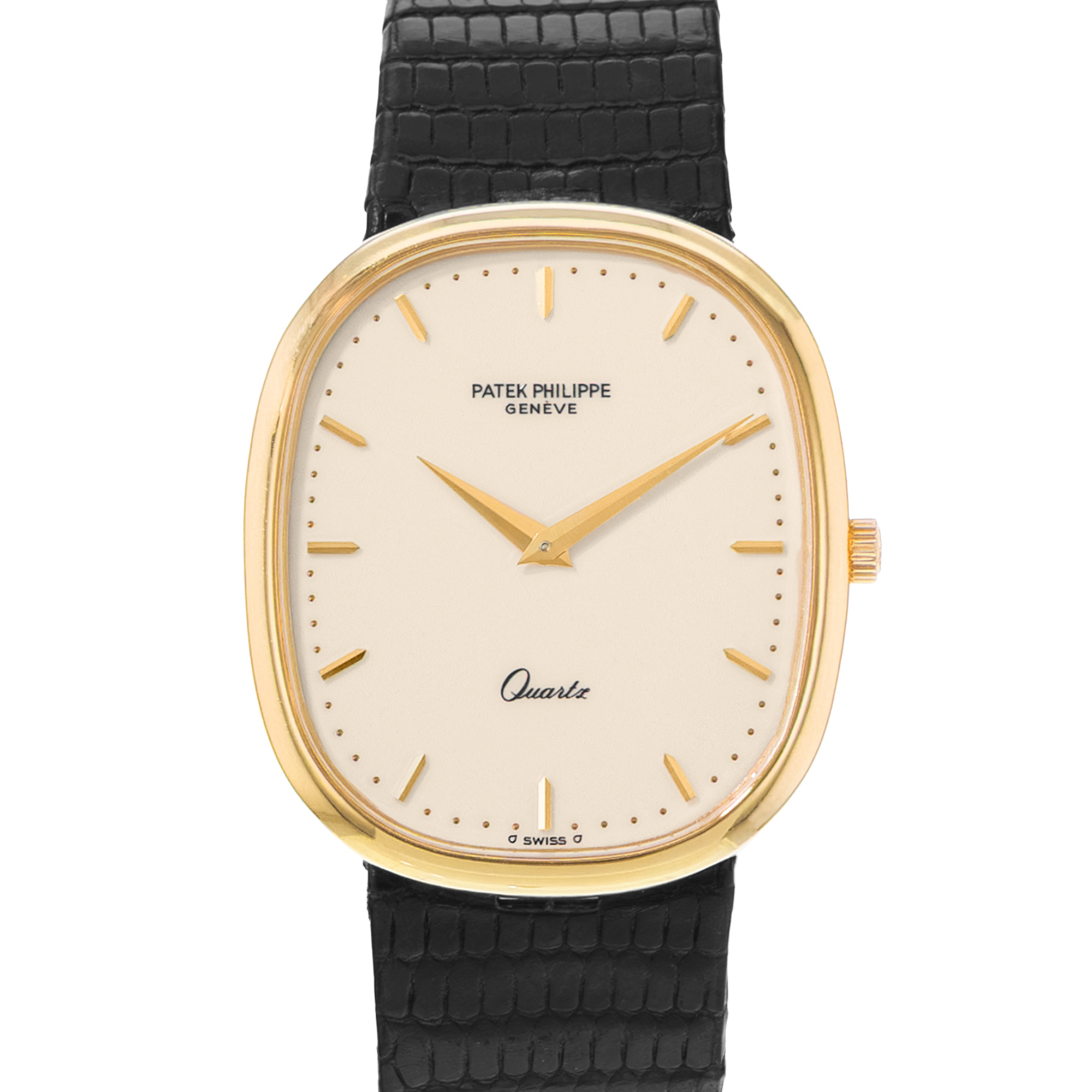 Patek Philippe Golden Ellipse 3838/1 31mm Vintage Yellow Gold Quartz Mens Watch thumbnail 1