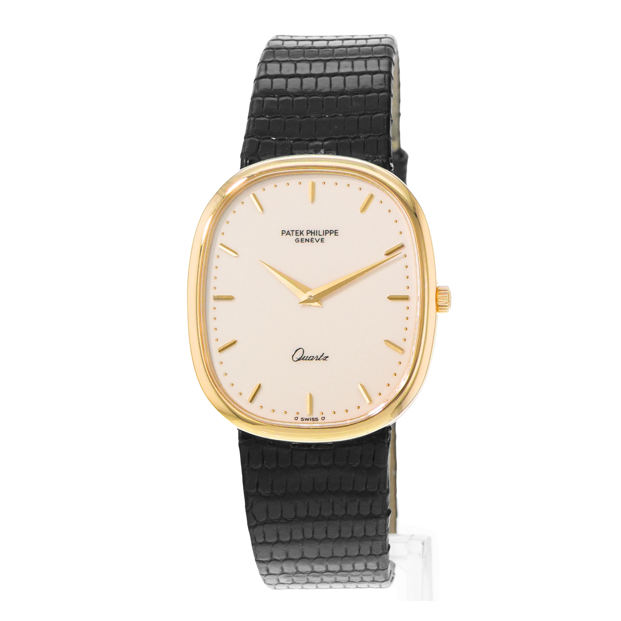 Patek Philippe Golden Ellipse 3838/1 31mm Vintage Yellow Gold Quartz Mens Watch thumbnail 3