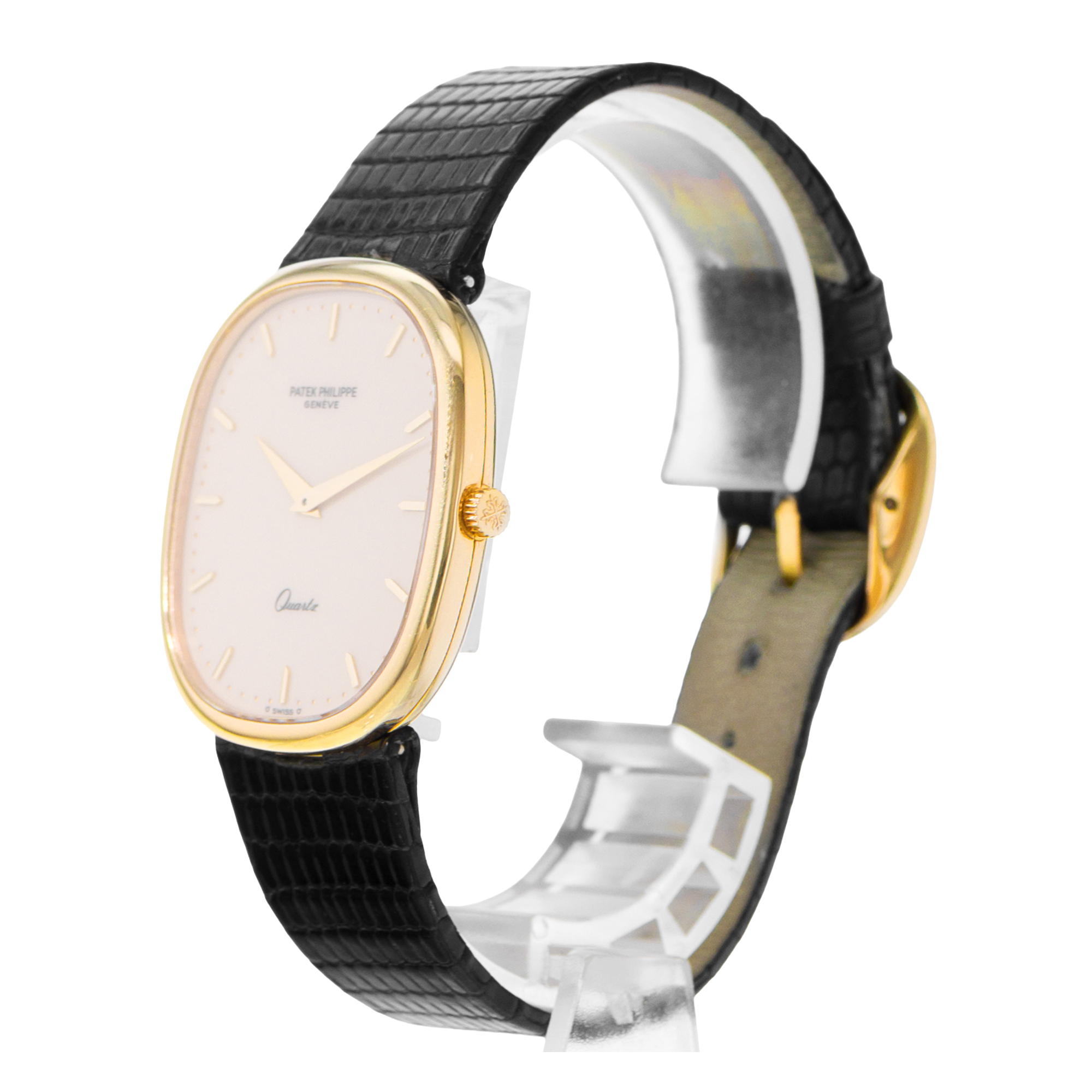 Patek Philippe Golden Ellipse 3838/1 31mm Vintage Yellow Gold Quartz Mens Watch thumbnail 4