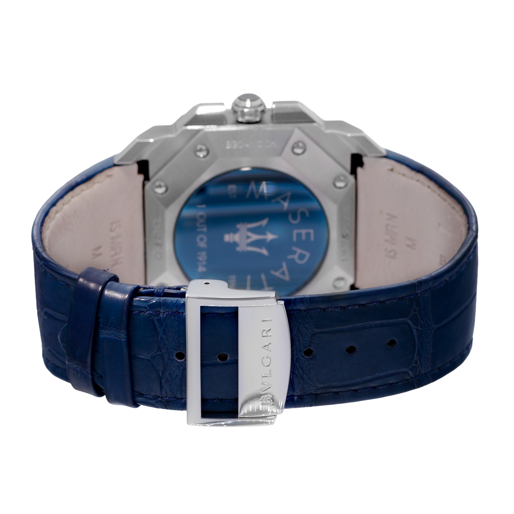 Bulgari Octo Velocissimo BGO41SCH Blue Arabic Steel Chronograph Mens Watch 2015 thumbnail 7