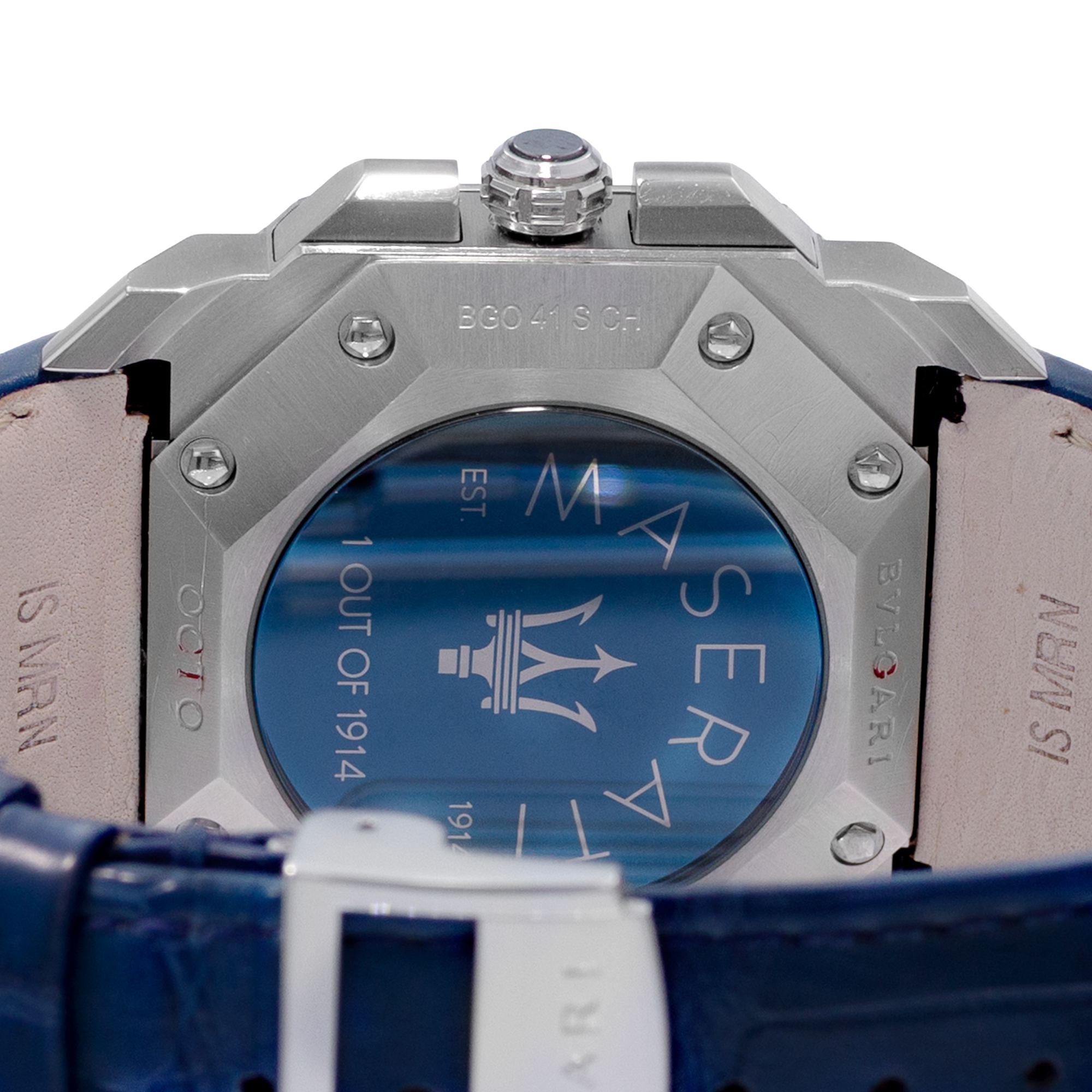 Bulgari Octo Velocissimo BGO41SCH Blue Arabic Steel Chronograph Mens Watch 2015 thumbnail 8