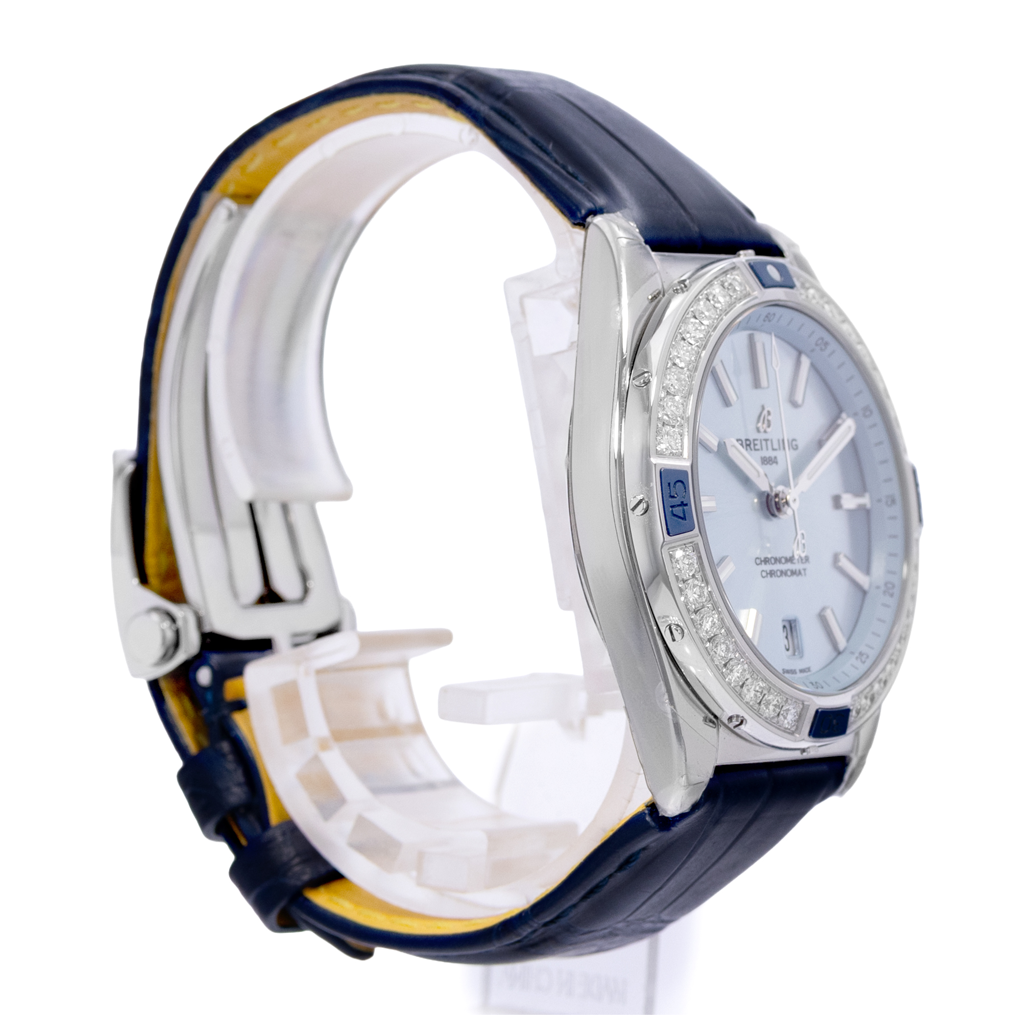 Breitling Chronomat A17356531C1P1 38mm Diamond Ice Blue Steel Stickers 2025 thumbnail 5