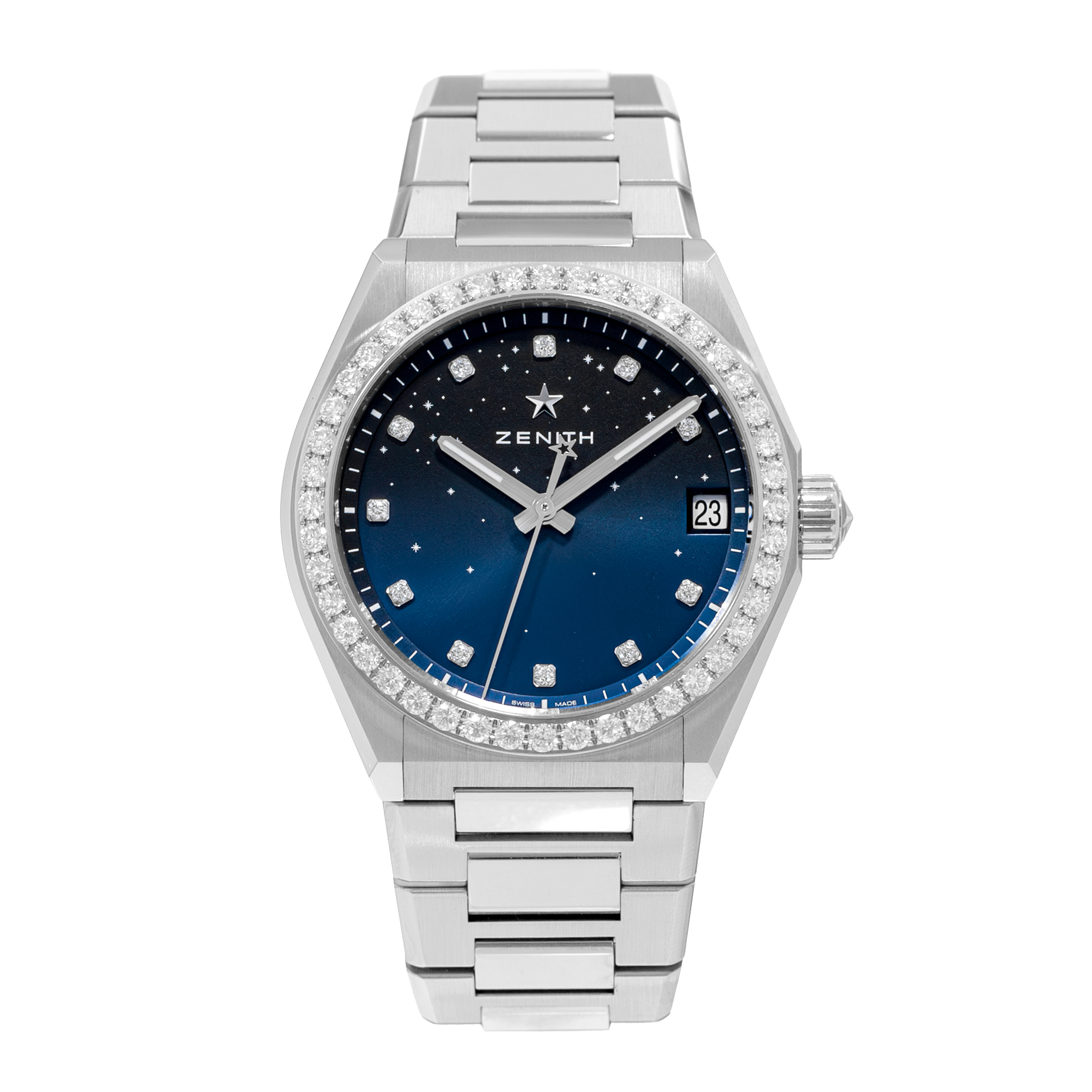 Zenith Defy 16.9200.670/01.MI001 Midnight Blue Diamond Steel Ladies Watch 2022 thumbnail 2