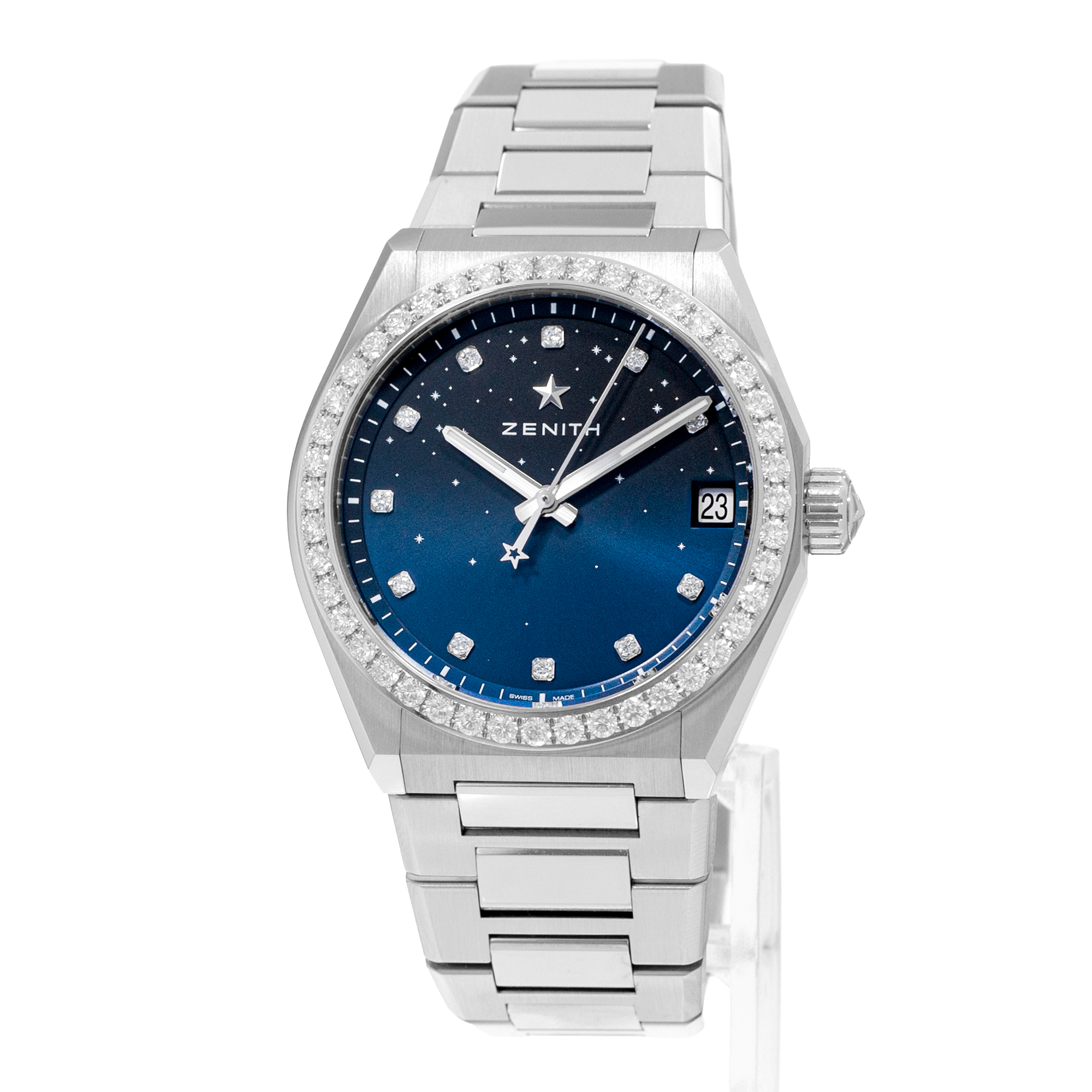 Zenith Defy 16.9200.670/01.MI001 Midnight Blue Diamond Steel Ladies Watch 2022 thumbnail 3