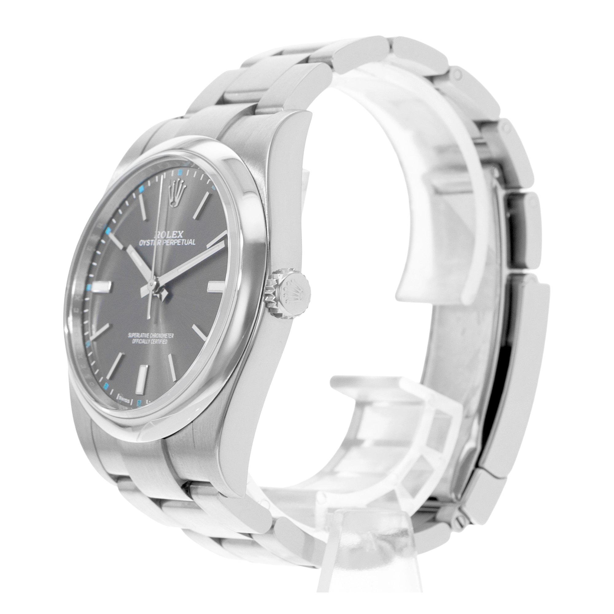 Rolex Oyster Perpetual 39 114300 Rhodium Dial Index Steel Mens Watch Card 2017 thumbnail 5