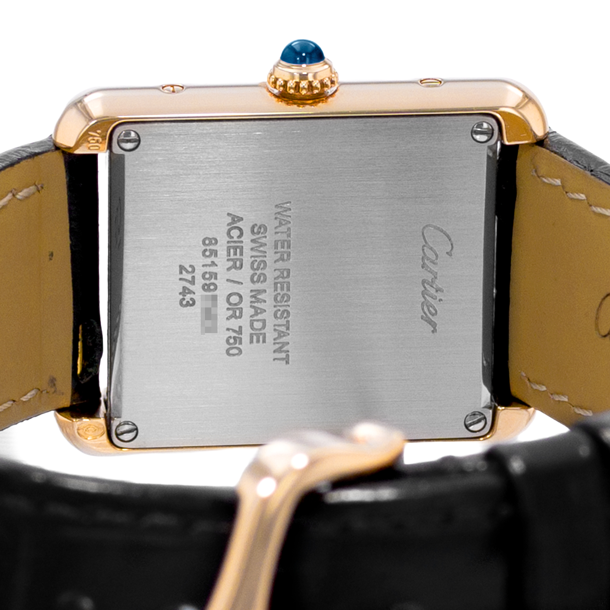 Cartier Tank Solo W1018755 2343 24mm Silver Dial 18k Yellow Gold Ladies Watch thumbnail 8