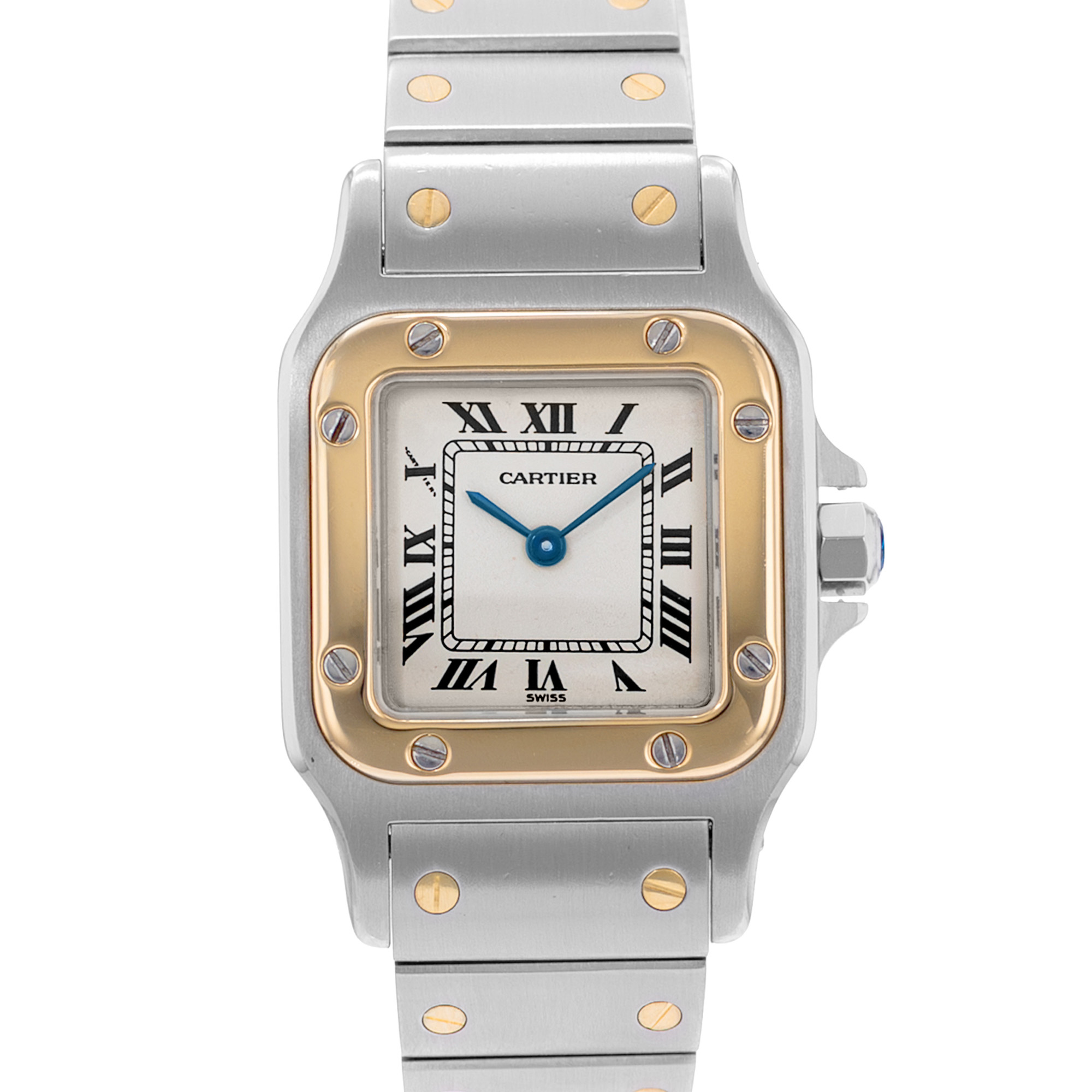 Cartier Santos Galbee W20012C4 1567 24mm Steel 18k Yellow Gold Ladies Watch thumbnail 1