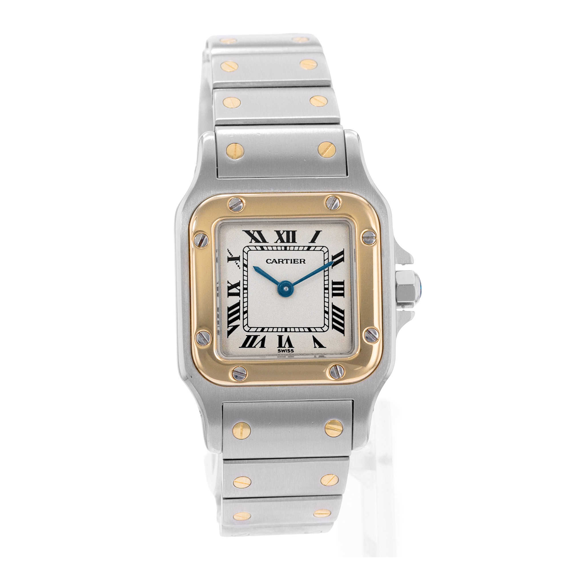 Cartier Santos Galbee W20012C4 1567 24mm Steel 18k Yellow Gold Ladies Watch thumbnail 6