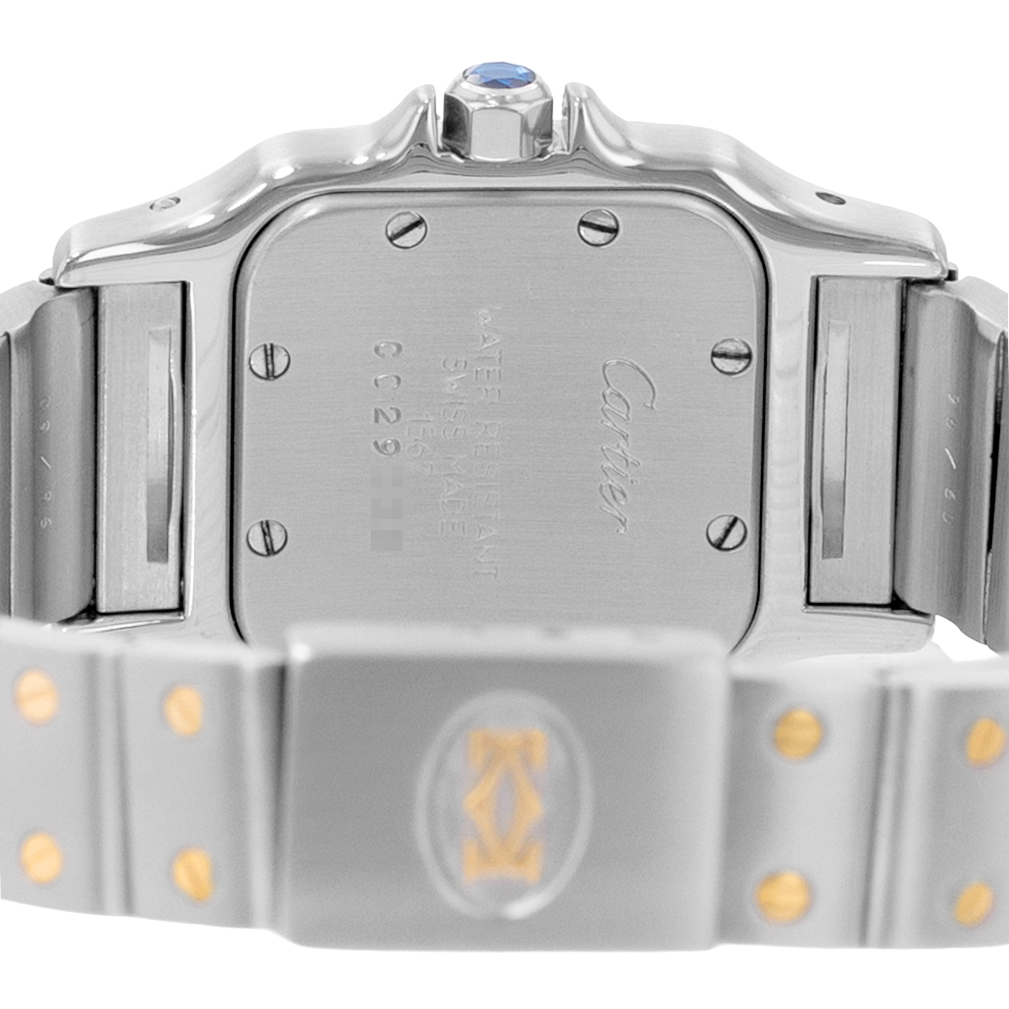 Cartier Santos Galbee W20012C4 1567 24mm Steel 18k Yellow Gold Ladies Watch thumbnail 8