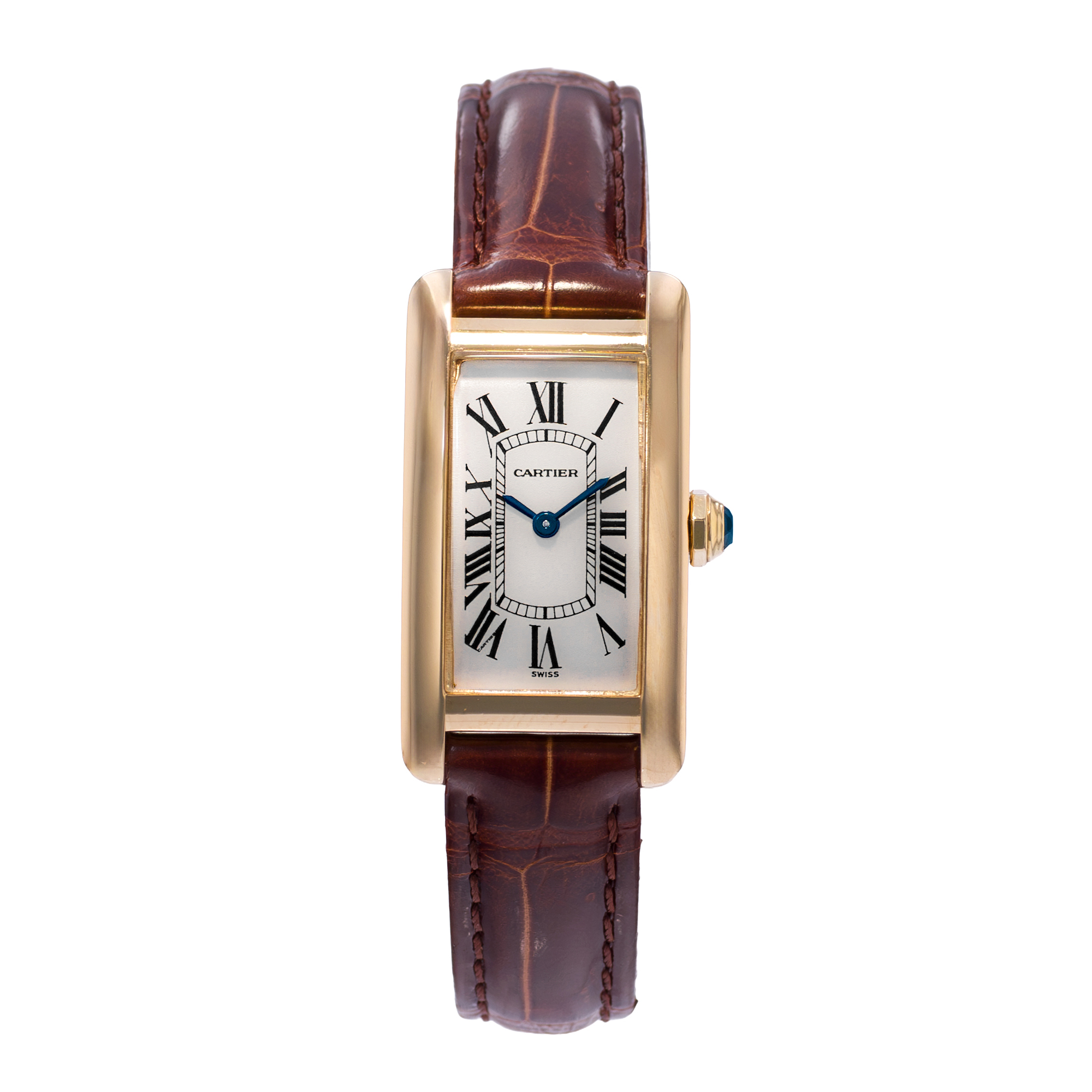 Cartier Tank Americaine W2601556 1710 19mm 18k Yellow Gold Ladies Watch 2008 thumbnail 2