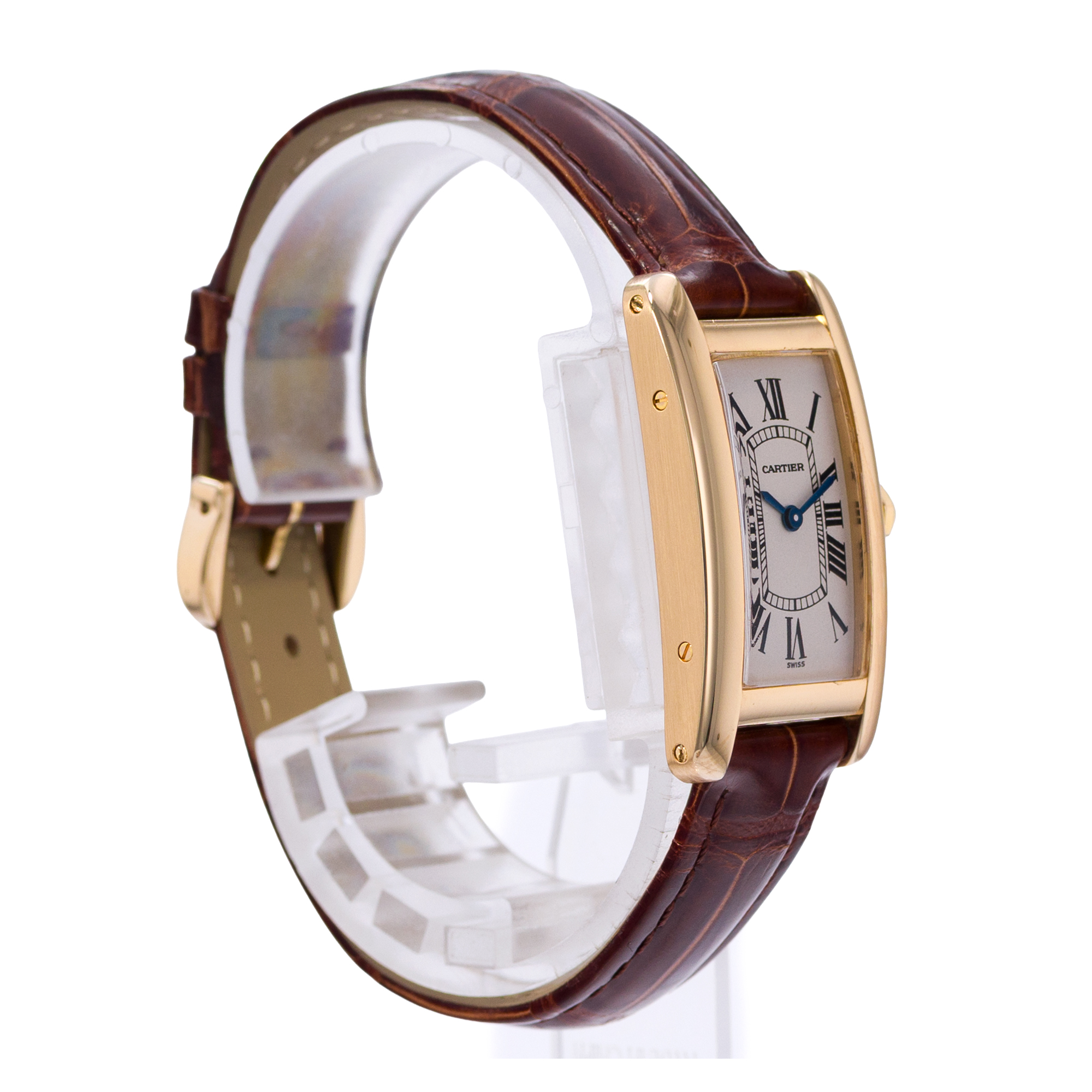 Cartier Tank Americaine W2601556 1710 19mm 18k Yellow Gold Ladies Watch 2008 thumbnail 5