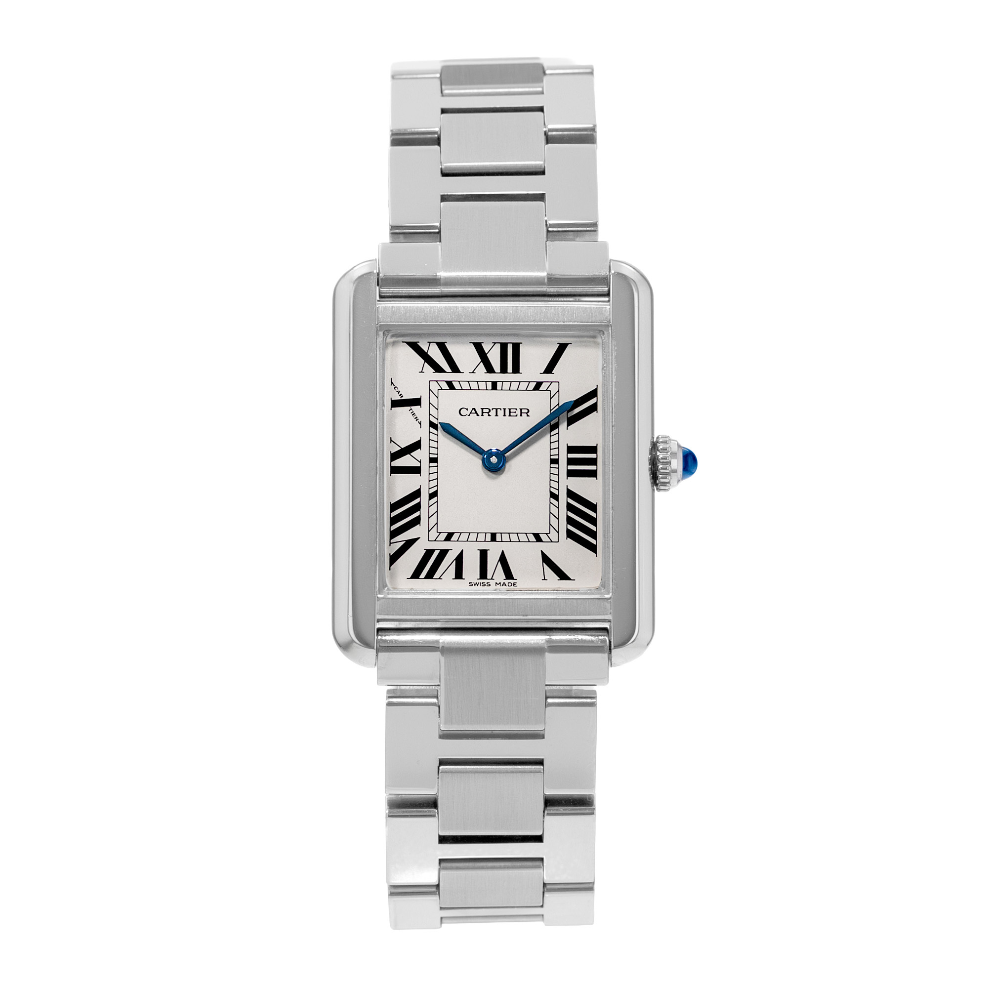 Cartier Tank Solo W5200013 3170 24mm Silver Roman Dial Steel Ladies Watch 2010 thumbnail 2