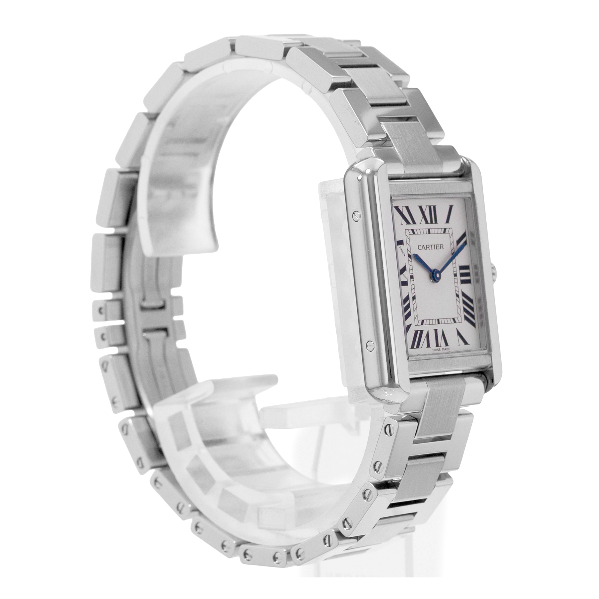 Cartier Tank Solo W5200013 3170 24mm Silver Roman Dial Steel Ladies Watch 2010 thumbnail 5