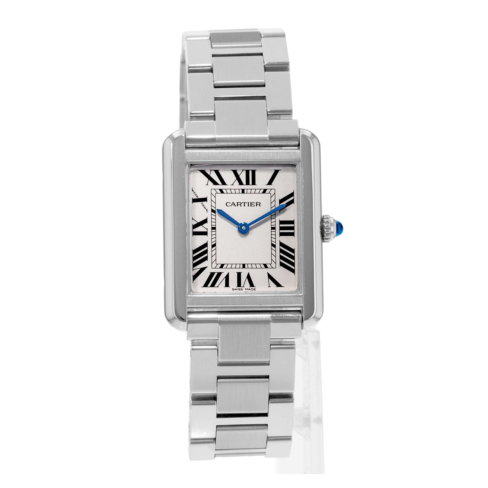 Cartier Tank Solo W5200013 3170 24mm Silver Roman Dial Steel Ladies Watch 2010 thumbnail 6
