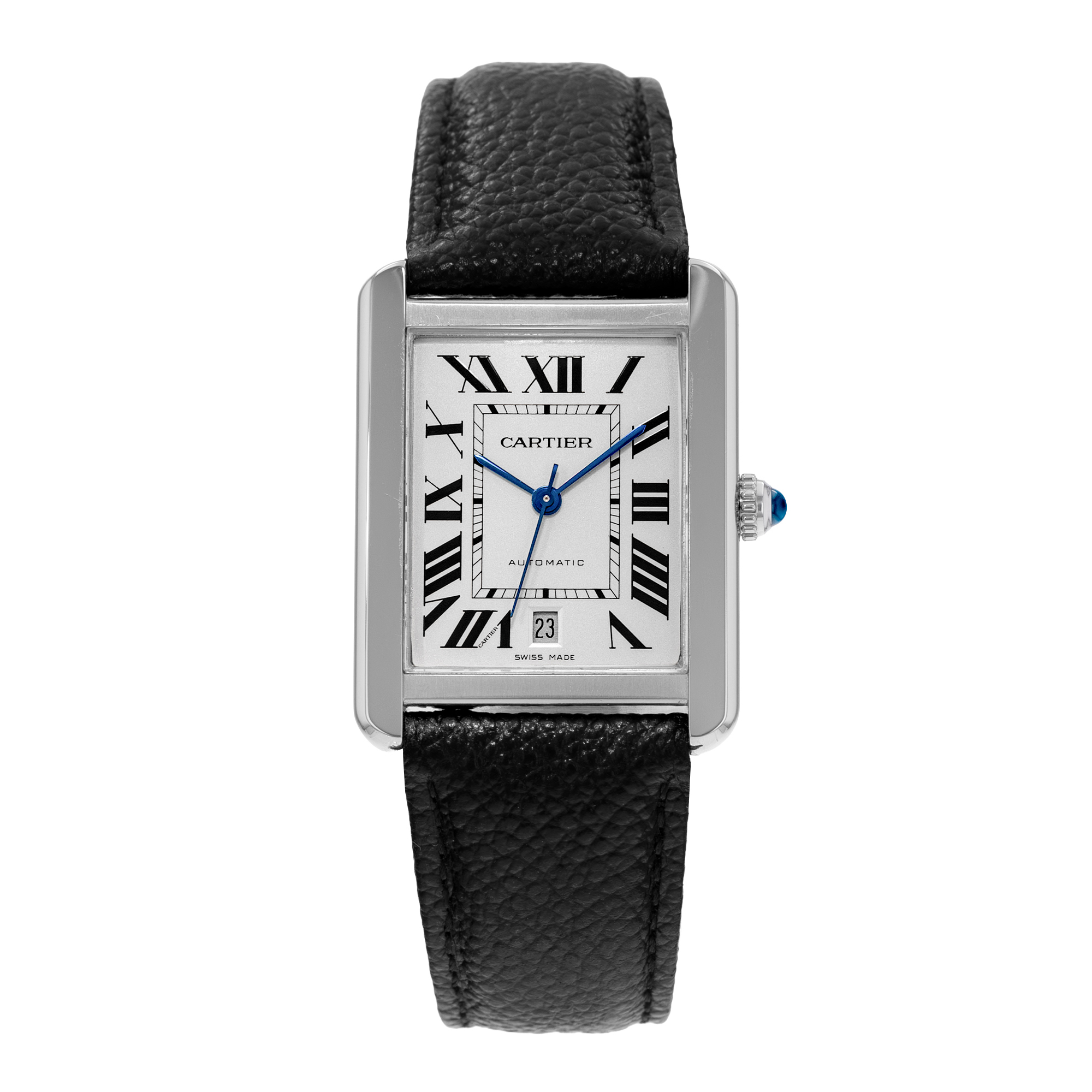 Cartier Tank Solo W5200027 3515 31mm XL Silver Roman Dial Steel Mens Watch 2015 thumbnail 2