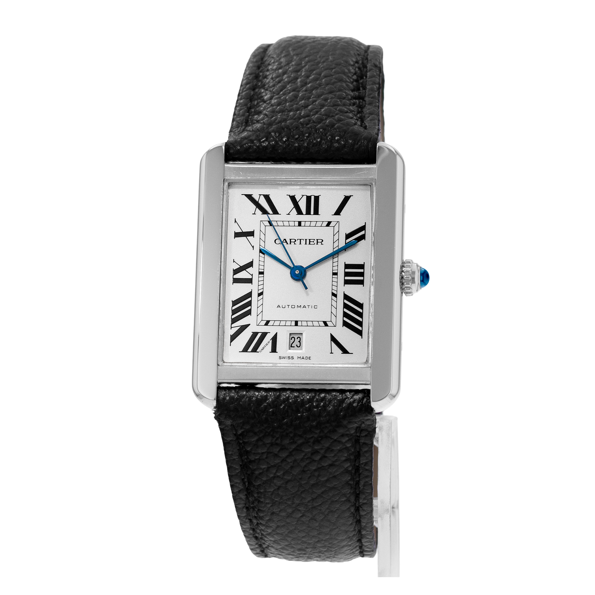 Cartier Tank Solo W5200027 3515 31mm XL Silver Roman Dial Steel Mens Watch 2015 thumbnail 3