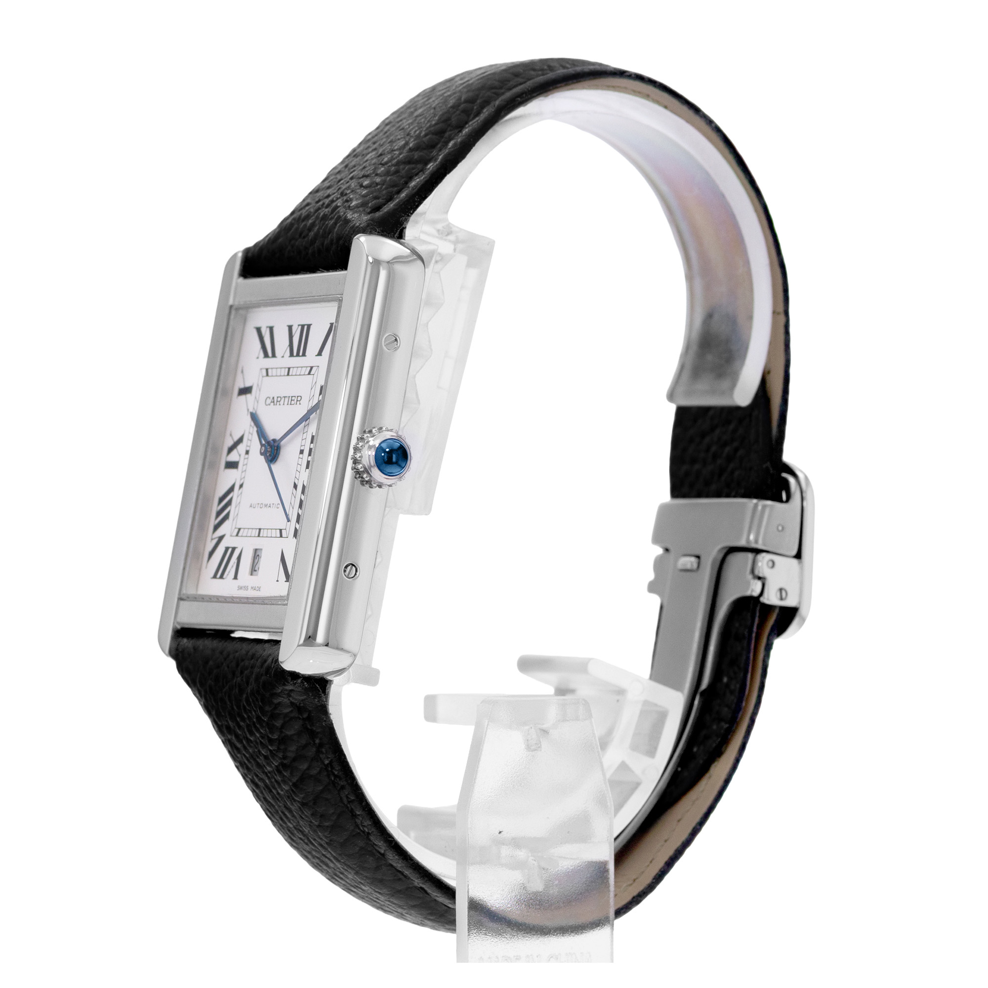 Cartier Tank Solo W5200027 3515 31mm XL Silver Roman Dial Steel Mens Watch 2015 thumbnail 4