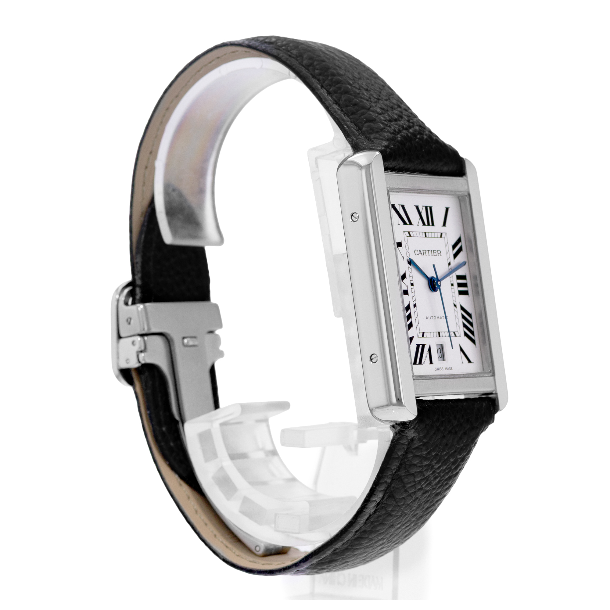 Cartier Tank Solo W5200027 3515 31mm XL Silver Roman Dial Steel Mens Watch 2015 thumbnail 5