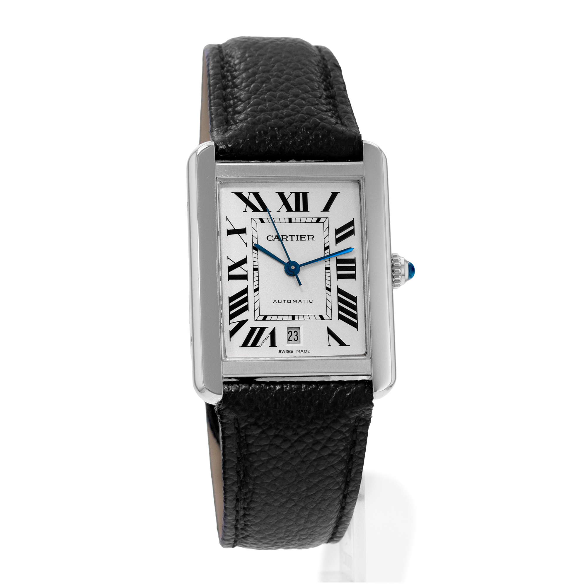 Cartier Tank Solo W5200027 3515 31mm XL Silver Roman Dial Steel Mens Watch 2015 thumbnail 6
