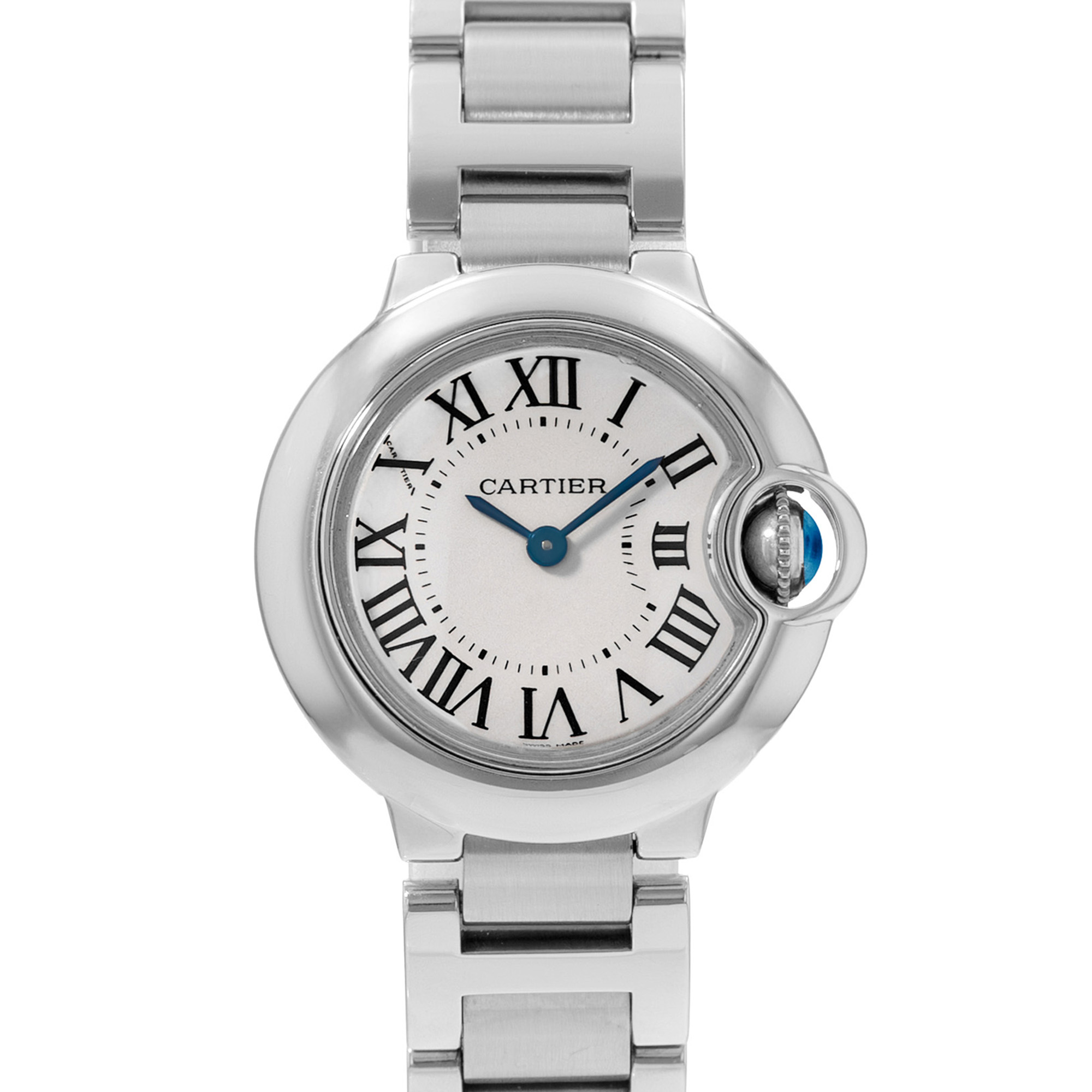 Cartier Ballon Bleu 28mm W69010Z4 3009 Silver Roman Dial Steel Ladies Watch 2015 thumbnail 1