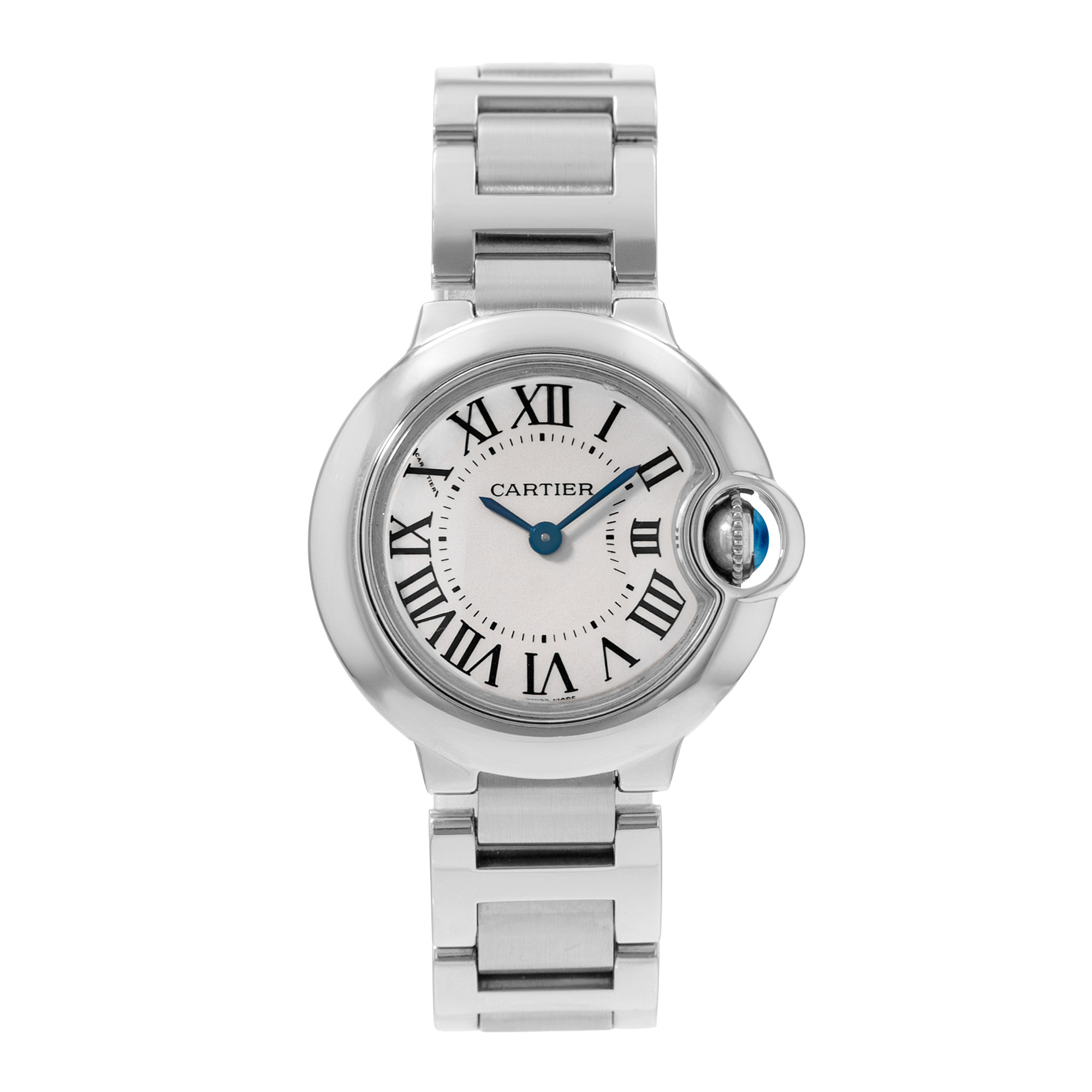 Cartier Ballon Bleu 28mm W69010Z4 3009 Silver Roman Dial Steel Ladies Watch 2015 thumbnail 2