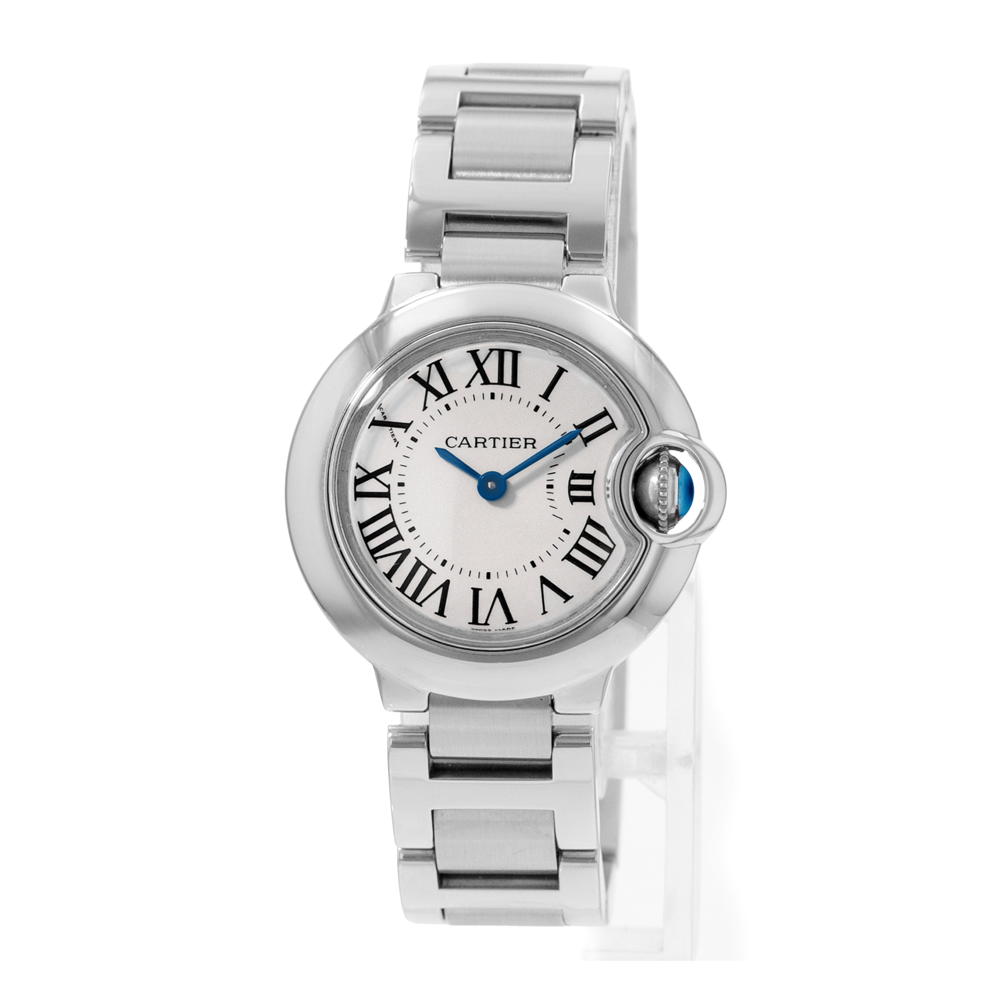 Cartier Ballon Bleu 28mm W69010Z4 3009 Silver Roman Dial Steel Ladies Watch 2015 thumbnail 3