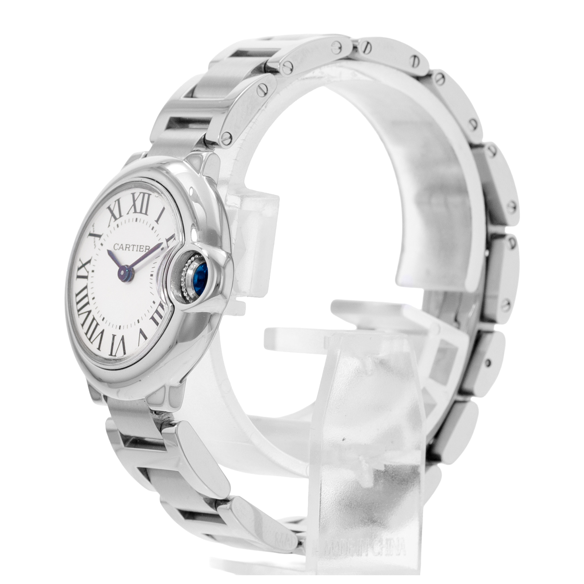 Cartier Ballon Bleu 28mm W69010Z4 3009 Silver Roman Dial Steel Ladies Watch 2015 thumbnail 4