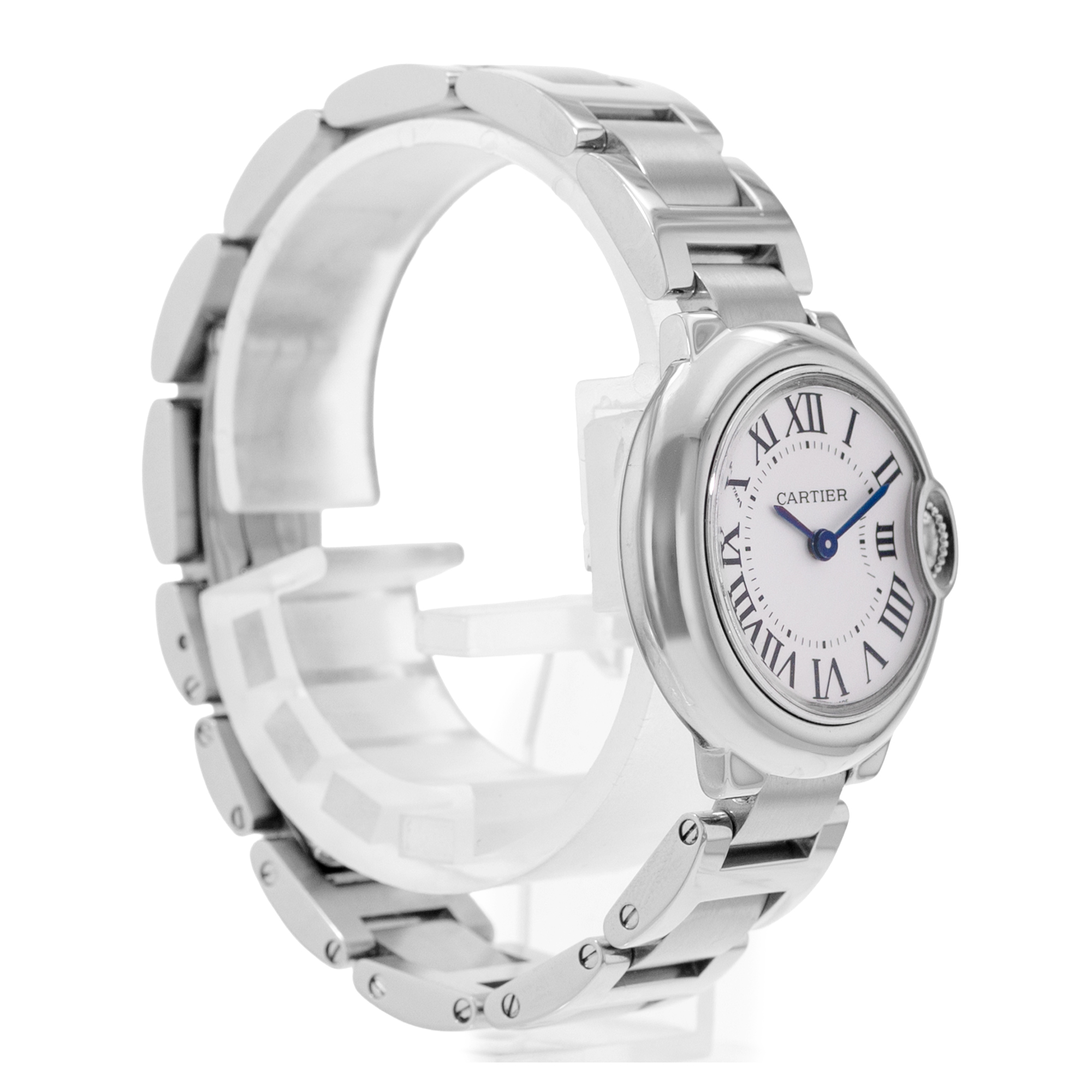 Cartier Ballon Bleu 28mm W69010Z4 3009 Silver Roman Dial Steel Ladies Watch 2015 thumbnail 5