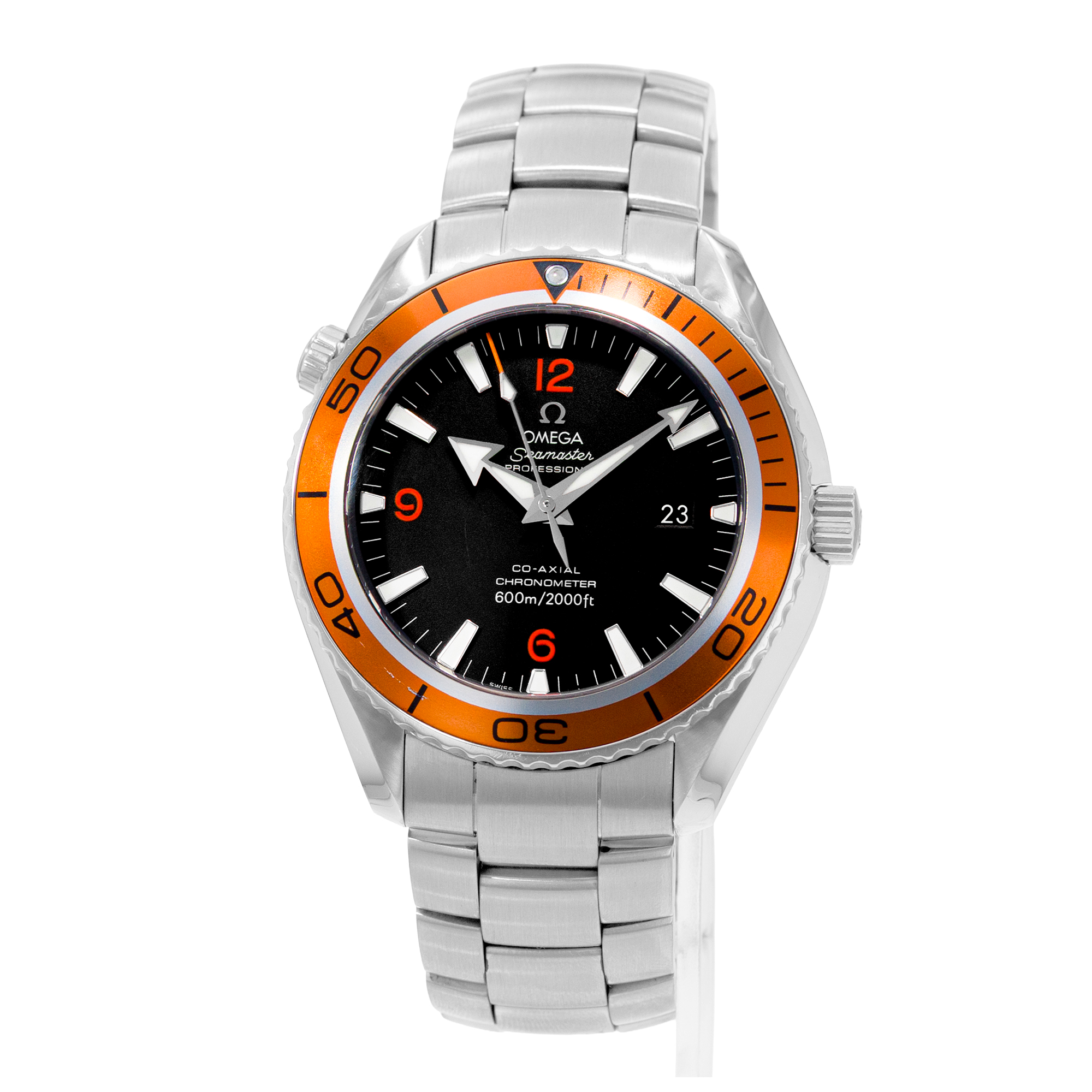 Omega Seamaster Planet Ocean 2208.50.00 45mm Black Orange 600M Steel Mens Watch thumbnail 3