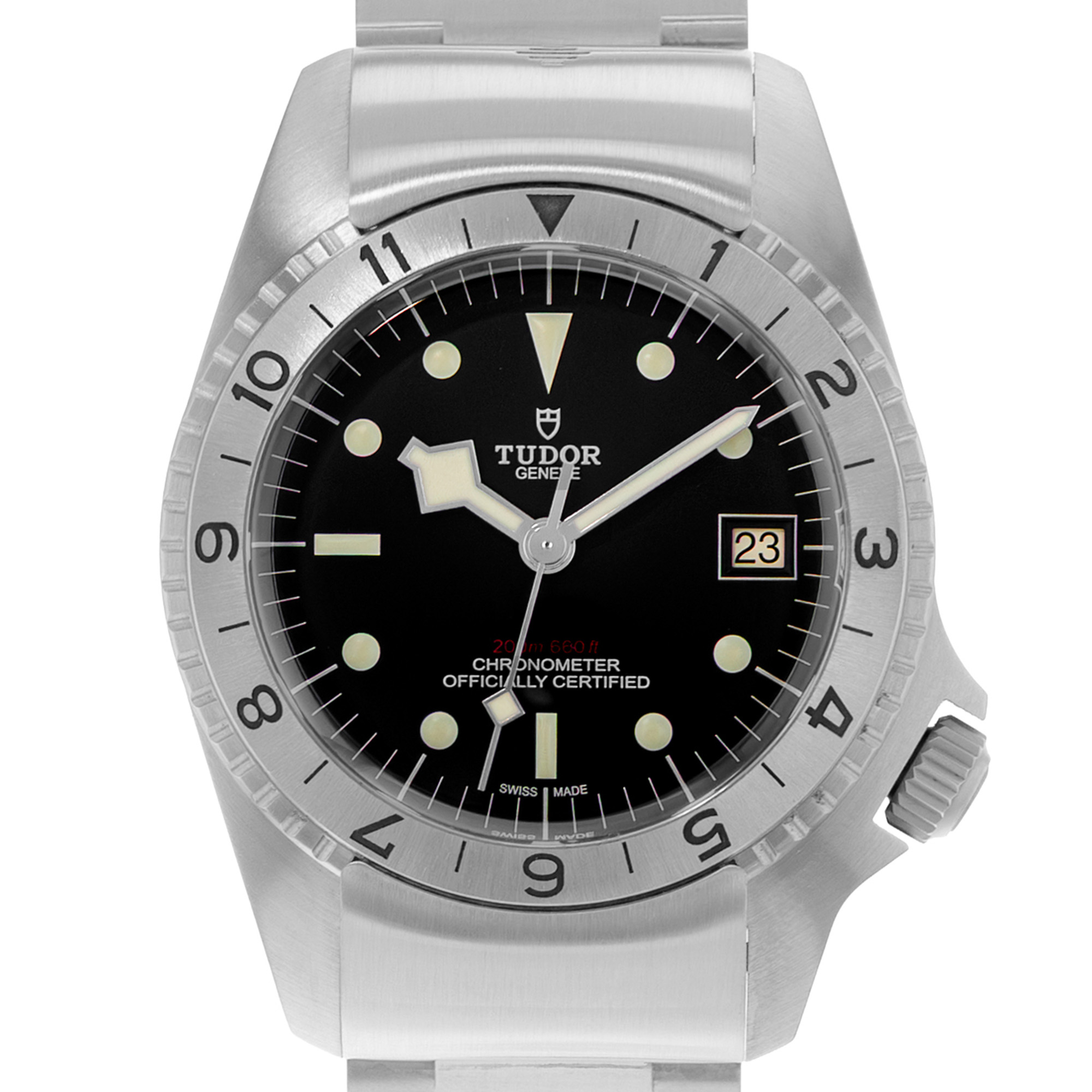 Tudor Black Bay 70150 P01 42mm Black Dial Steel Leather Mens Watch Card 2020 thumbnail 1