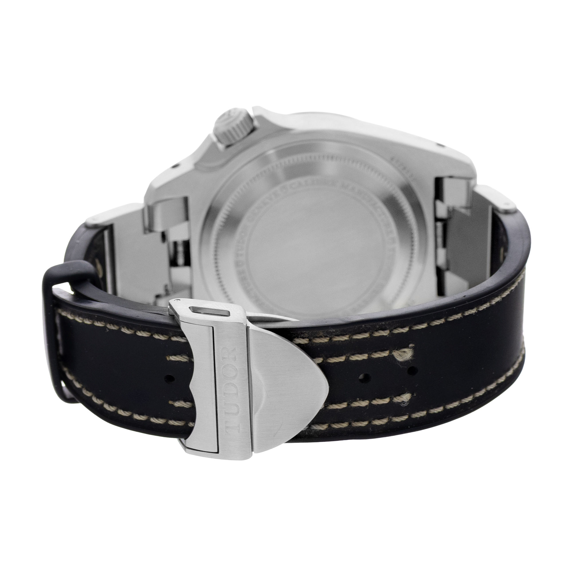 Tudor Black Bay 70150 P01 42mm Black Dial Steel Leather Mens Watch Card 2020 thumbnail 8