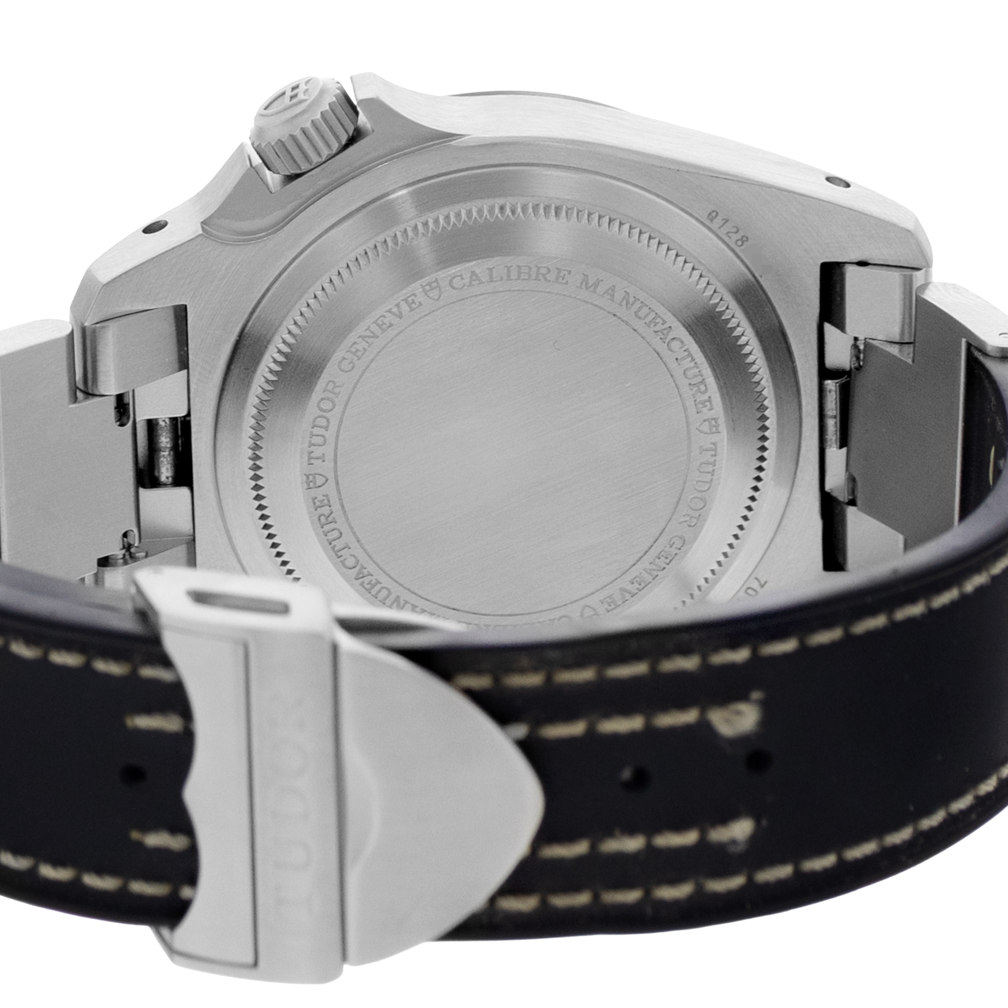 Tudor Black Bay 70150 P01 42mm Black Dial Steel Leather Mens Watch Card 2020 thumbnail 9