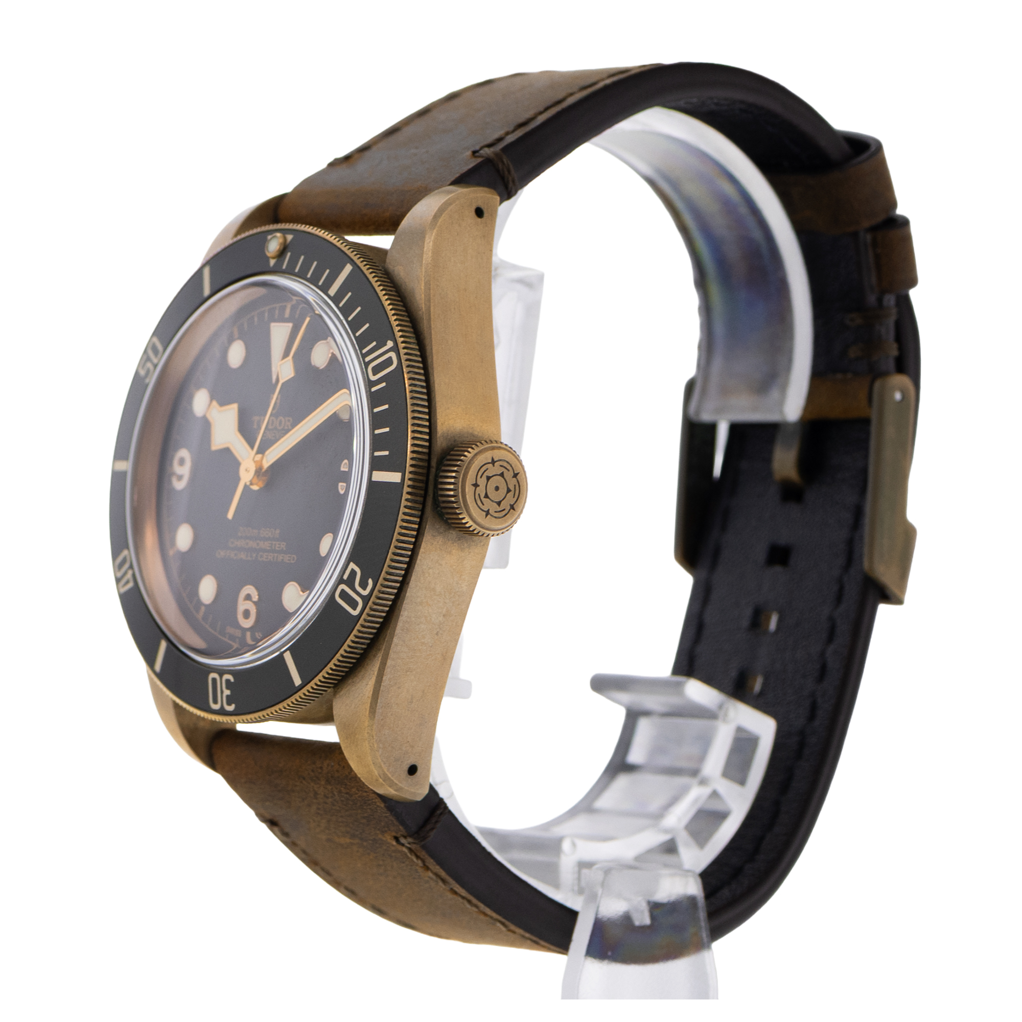 Tudor Black Bay Bronze 79250BA 43mm Slate Grey Dial Leather Mens Watch Card 2020 thumbnail 5