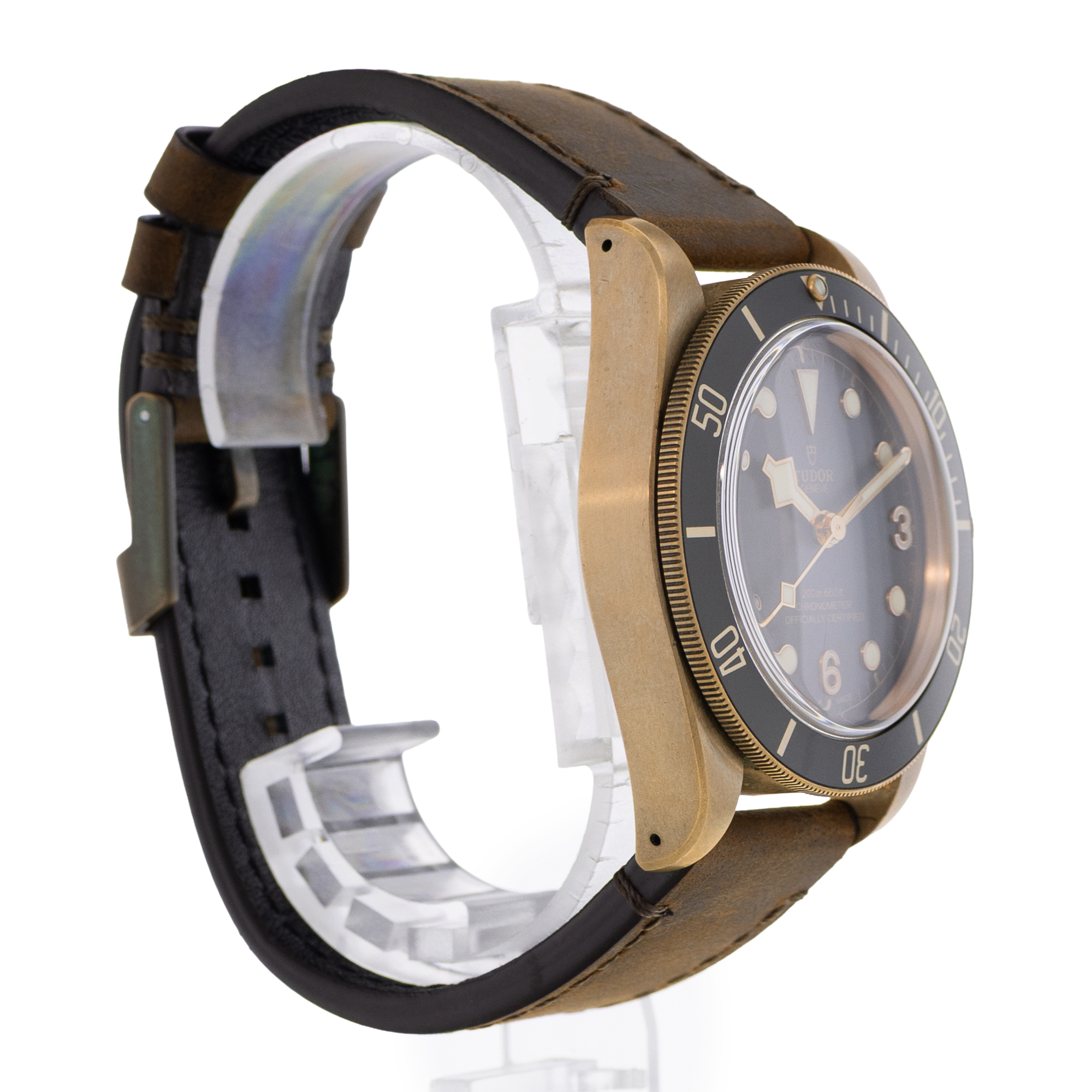 Tudor Black Bay Bronze 79250BA 43mm Slate Grey Dial Leather Mens Watch Card 2020 thumbnail 6