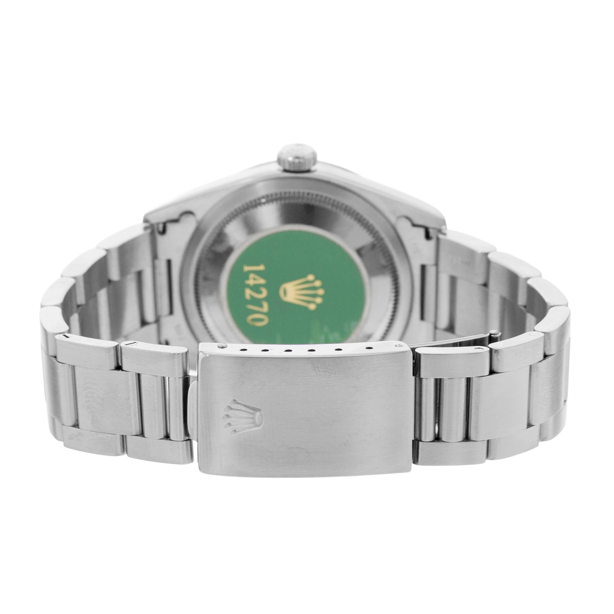 Rolex Explorer 36 14270 Black Arabic Dial Smooth Steel Oyster Mens Watch 1996 thumbnail 7