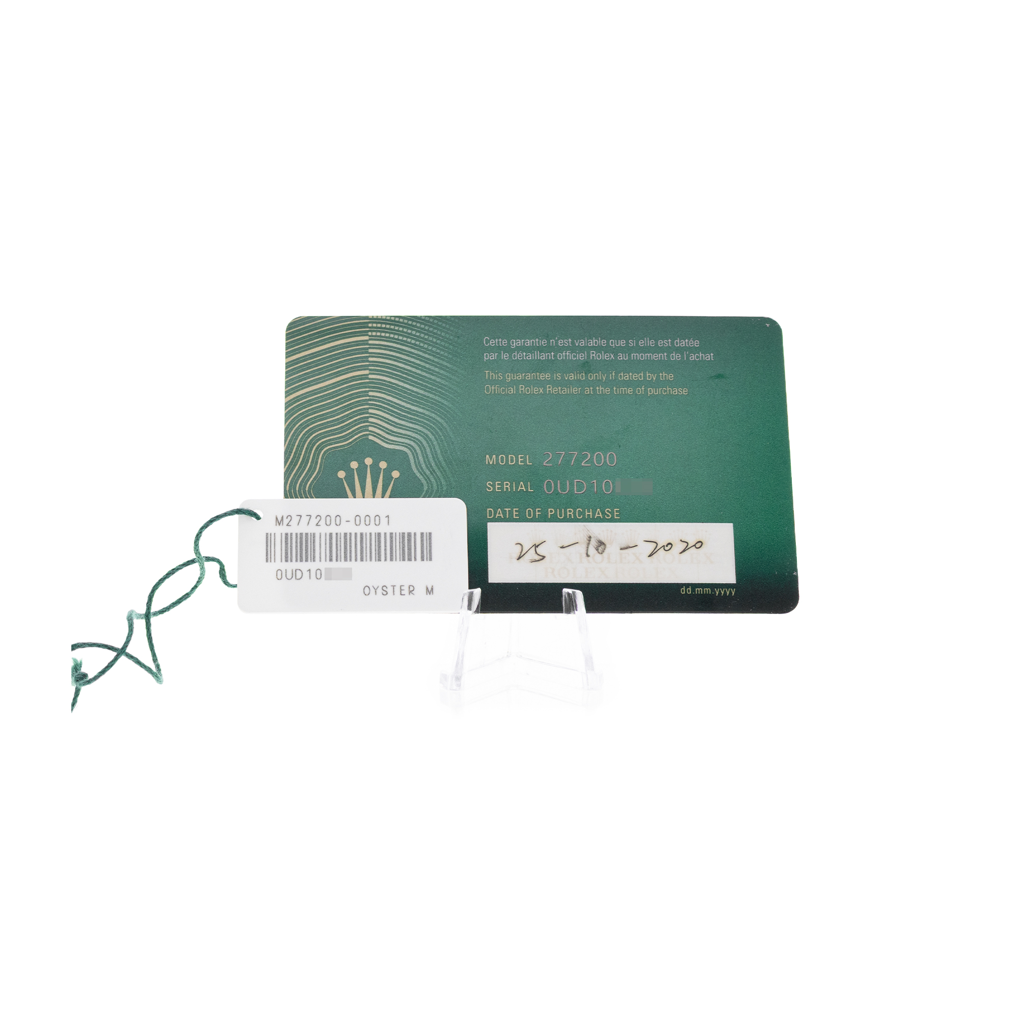 Rolex Oyster Perpetual 31 277200 Silver Index Dial Steel Ladies Watch Card 2020 thumbnail 3