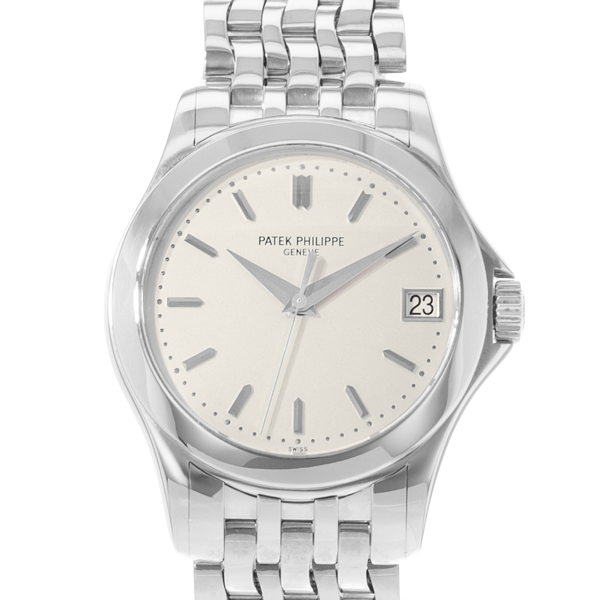 Patek Philippe Calatrava 5107G-001 Silver Dial 18K White Gold Mens Watch 2004 thumbnail 1